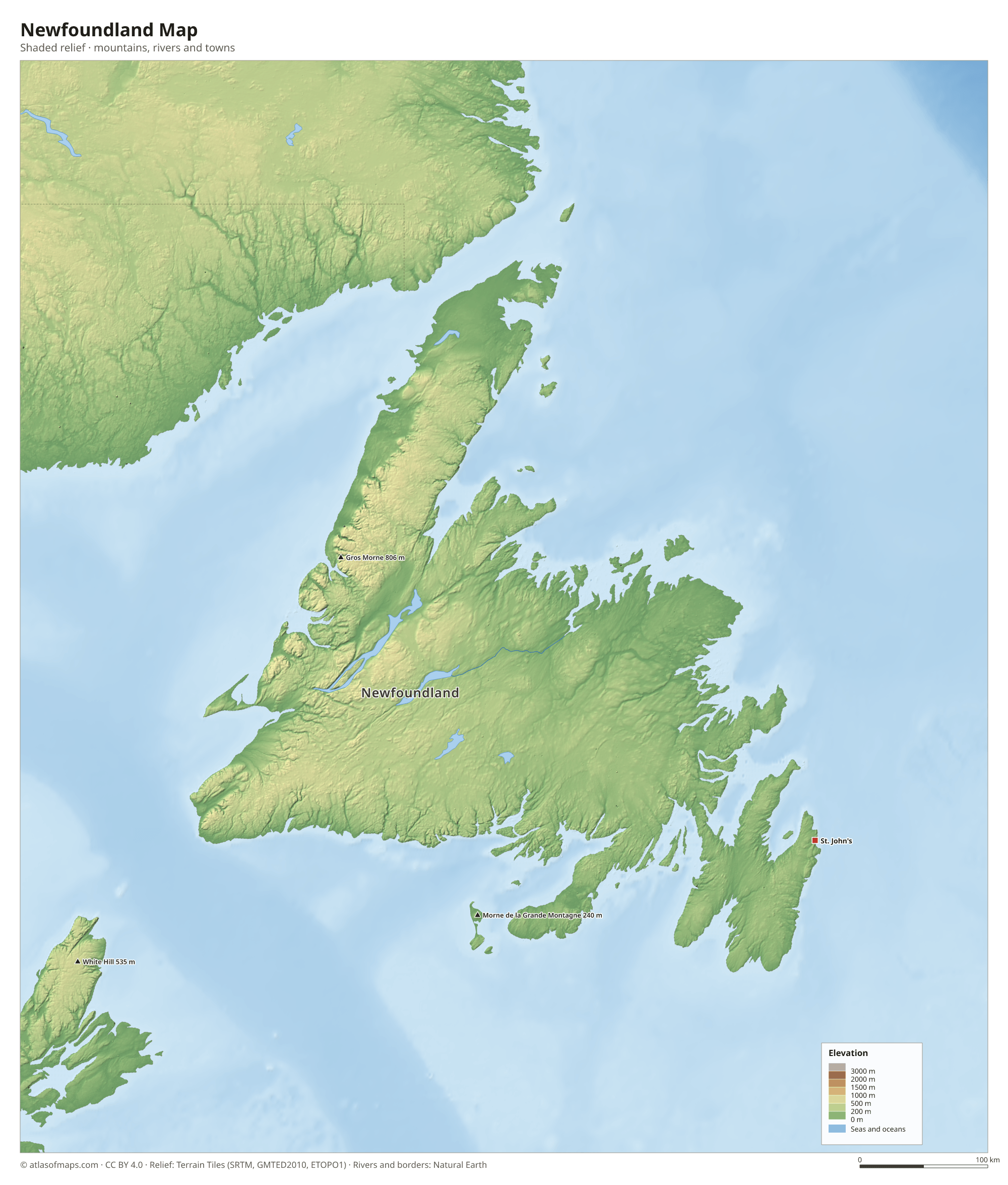 Newfoundland Map
