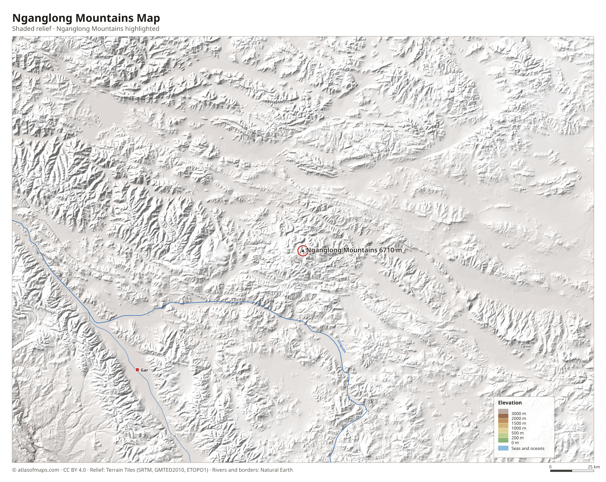 Nganglong Mountains Map
