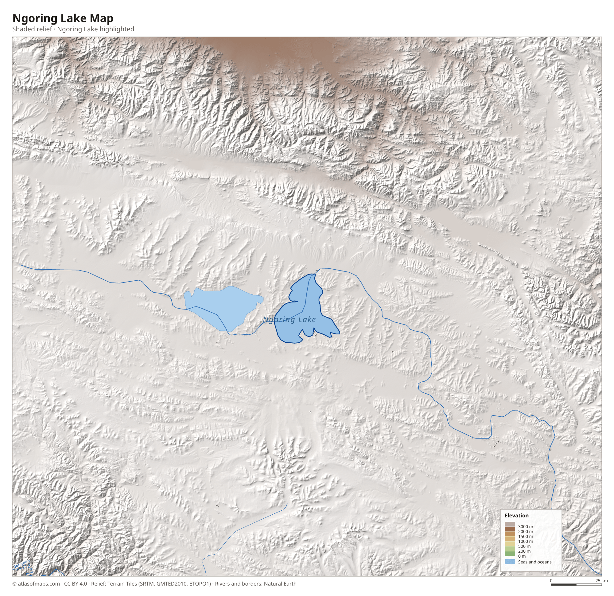 Ngoring Lake Map