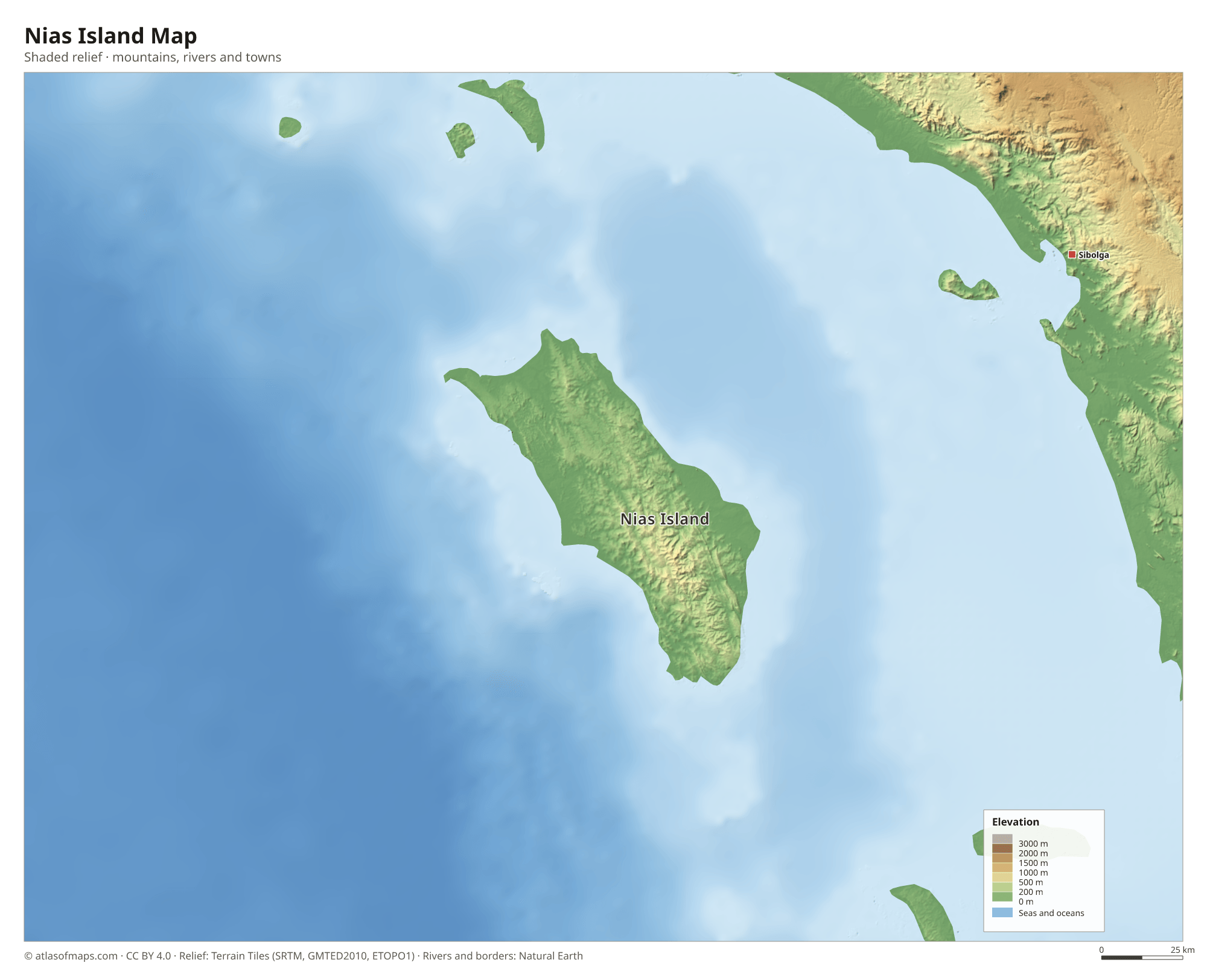 Nias Island Map