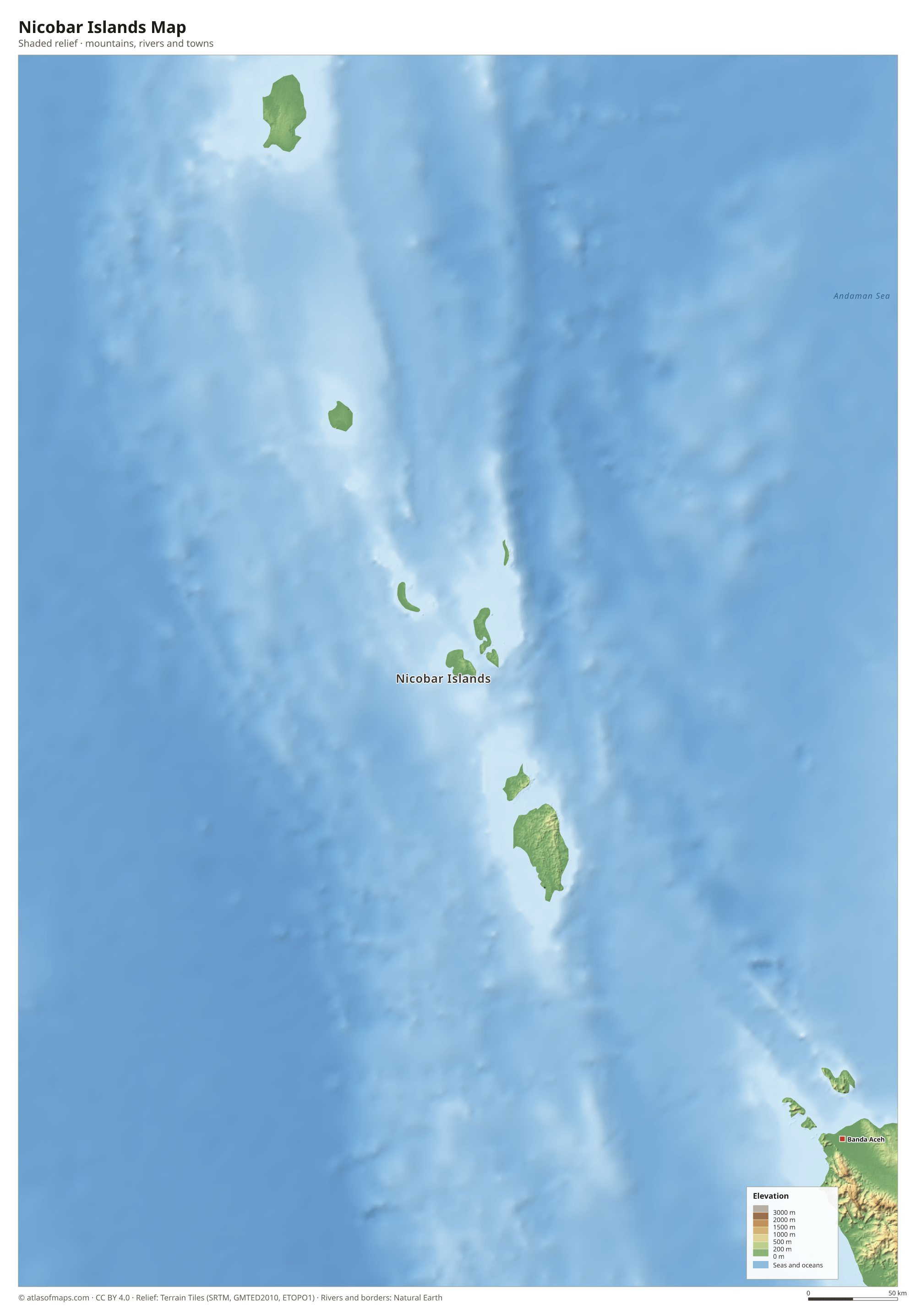 Nicobar Islands Map