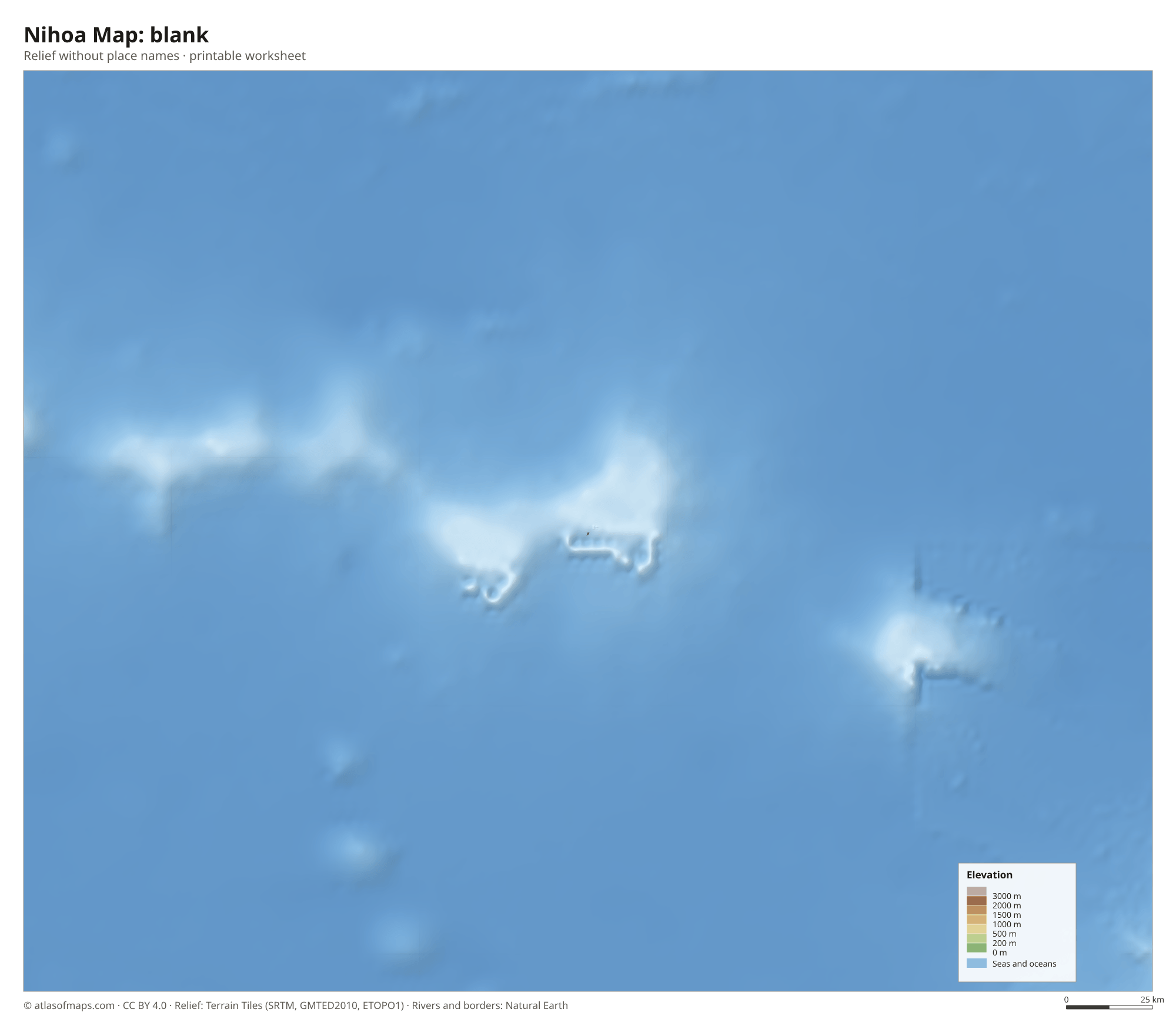 Nihoa Map without names