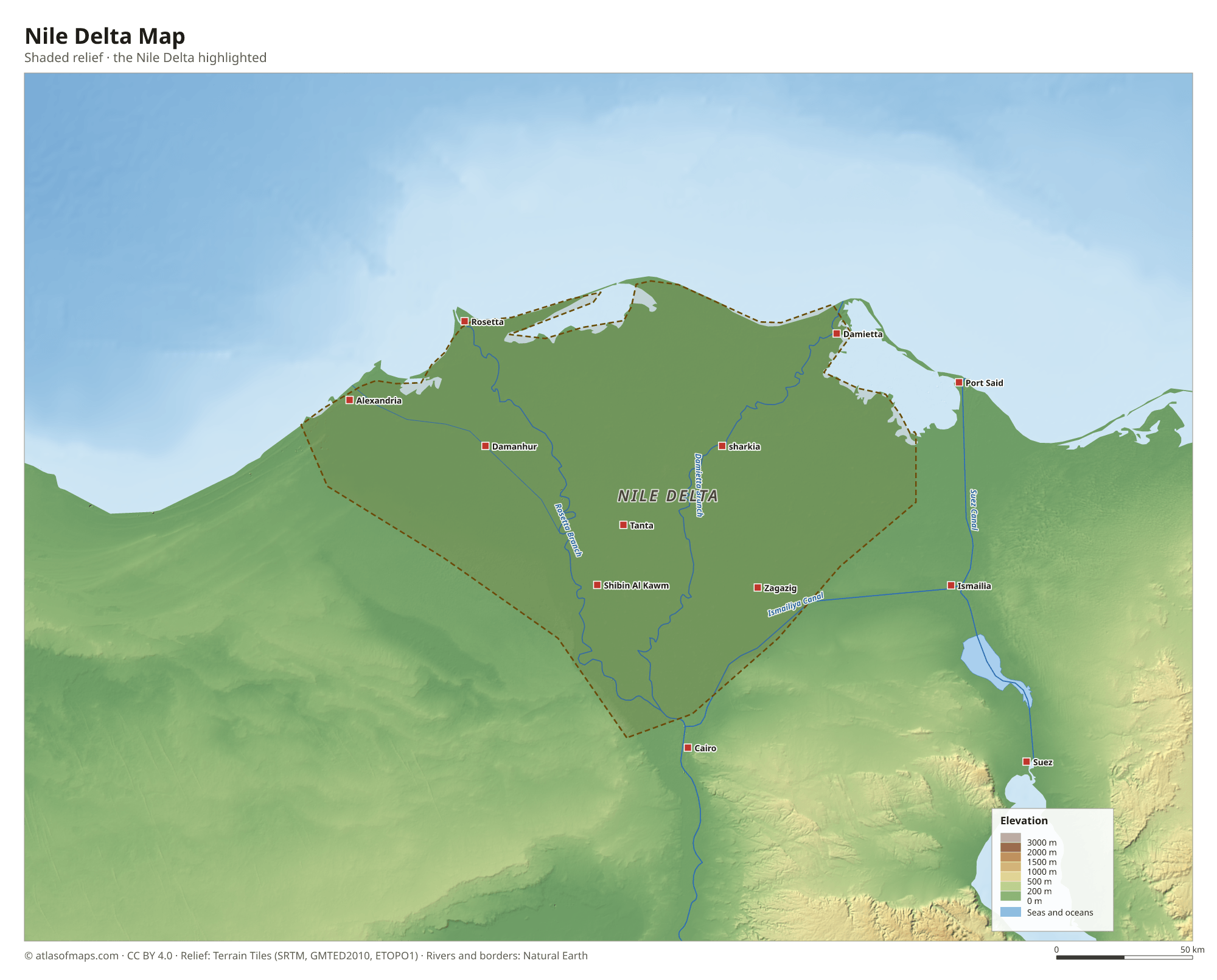 Nile Delta Map