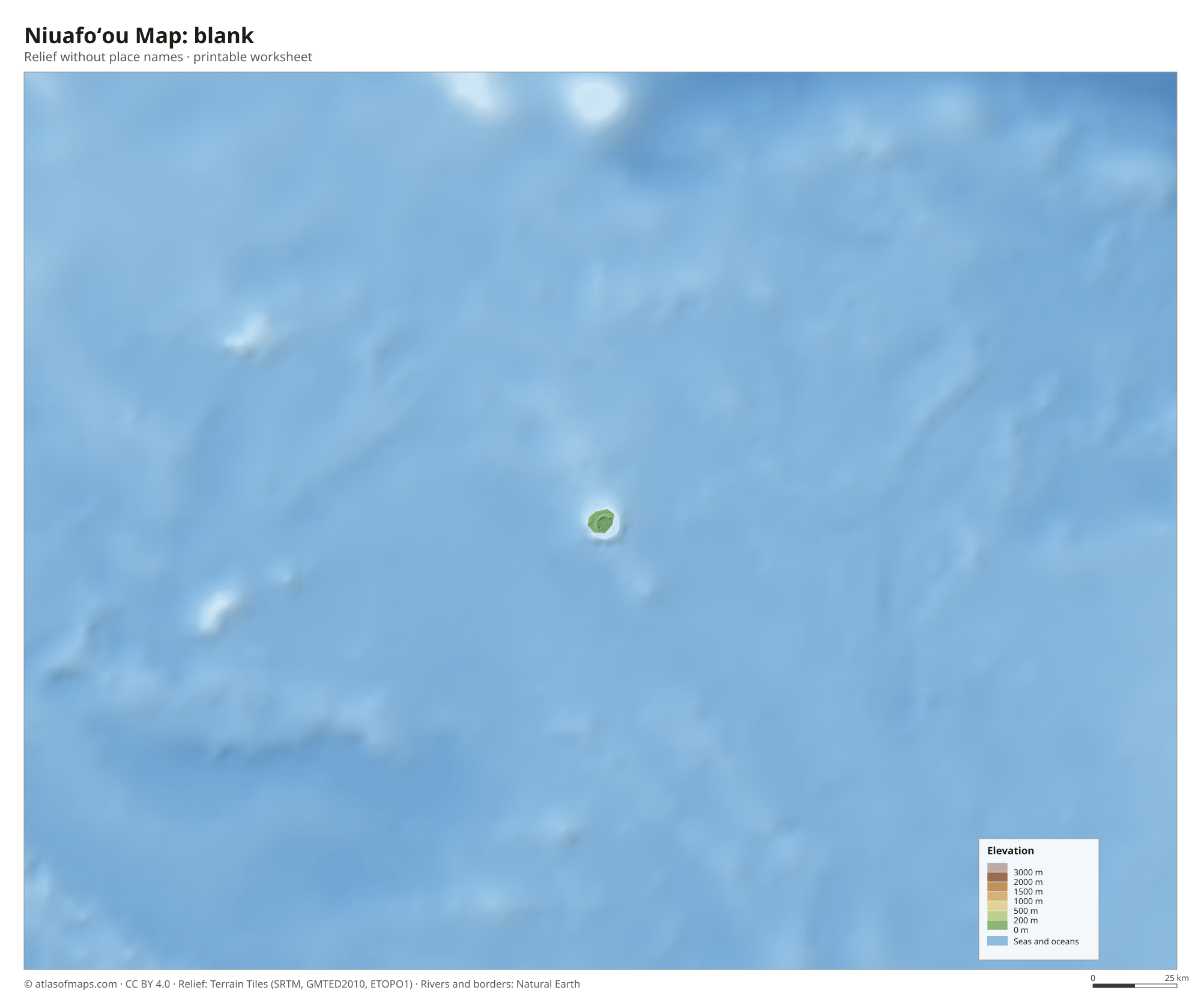Niuafoʻou Map without names