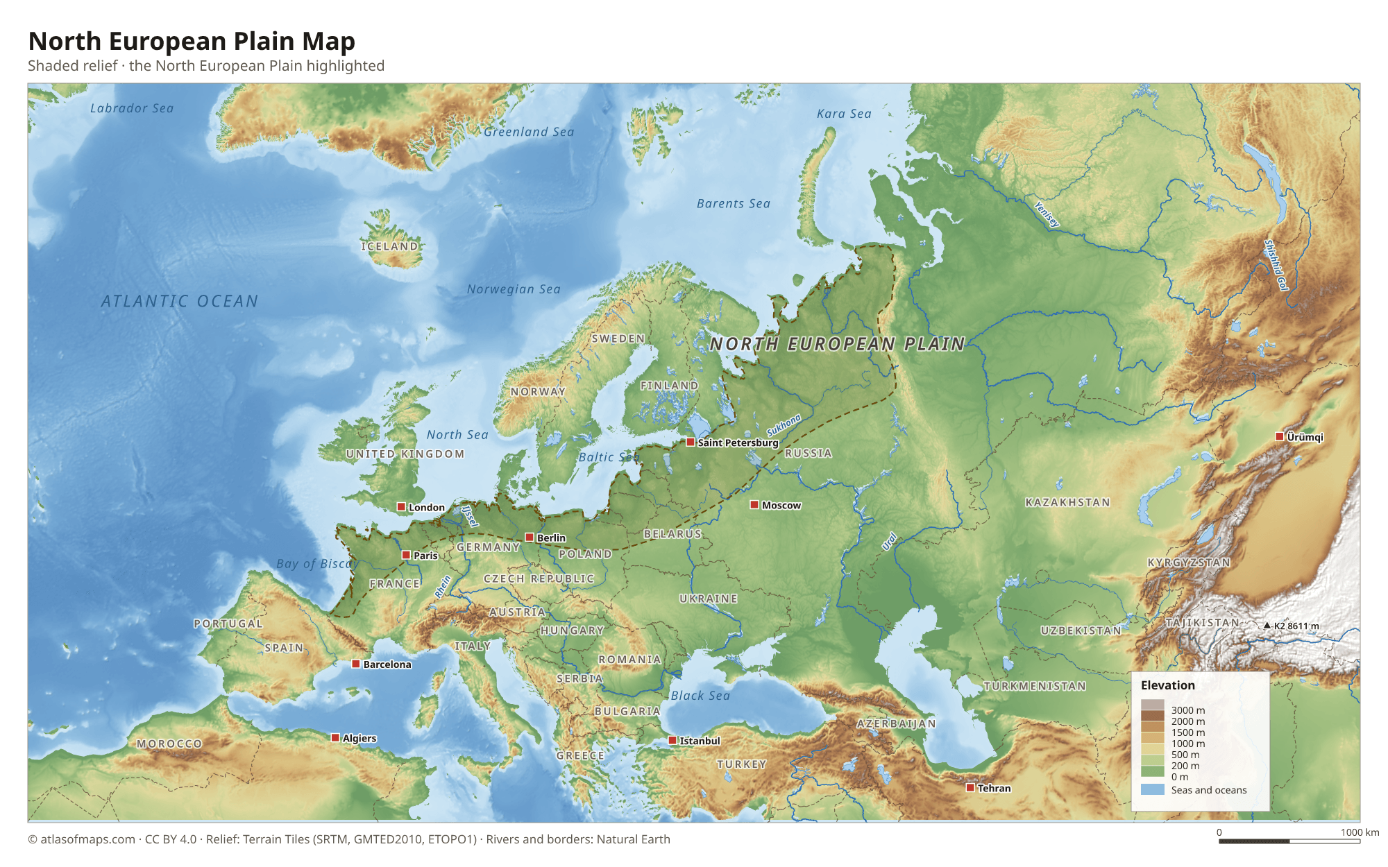 North European Plain Map