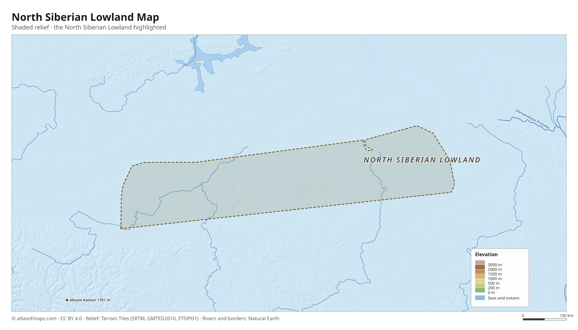 North Siberian Lowland Map