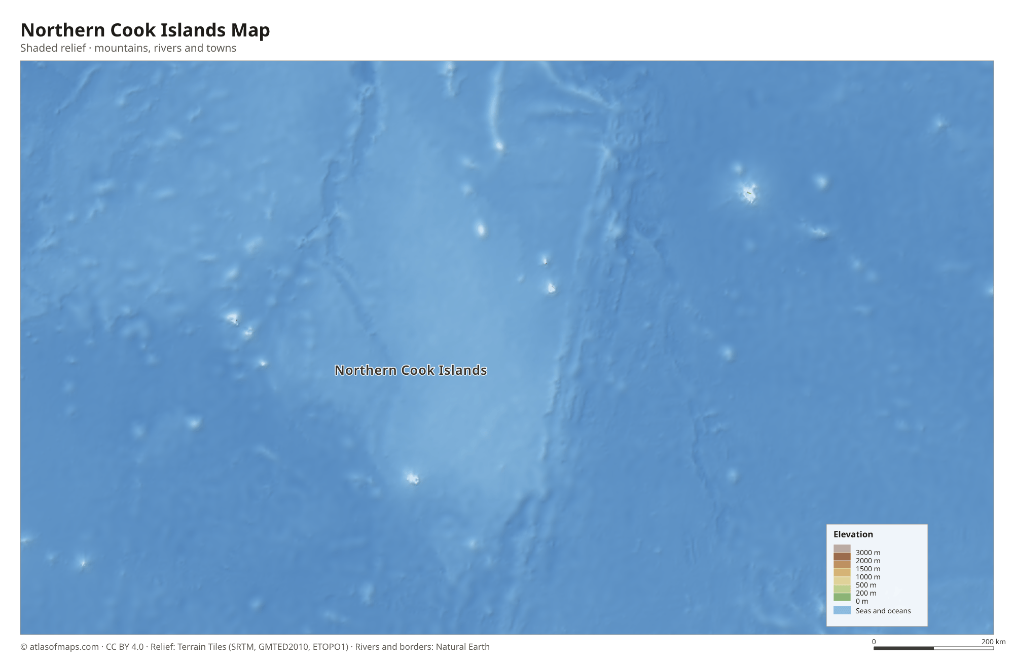 Northern Cook Islands Map