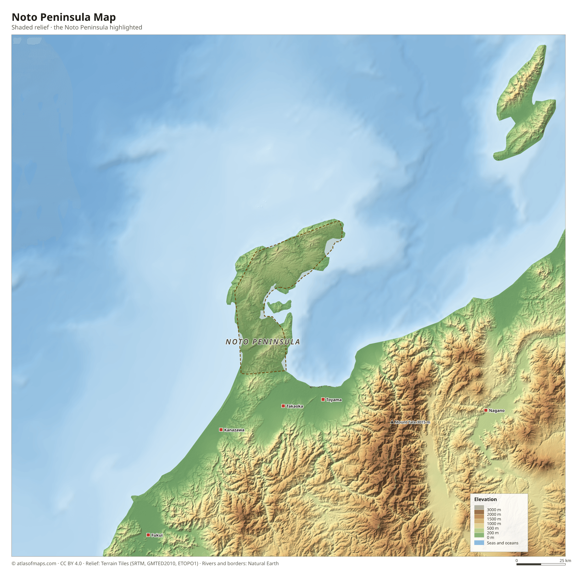 Noto Peninsula Map