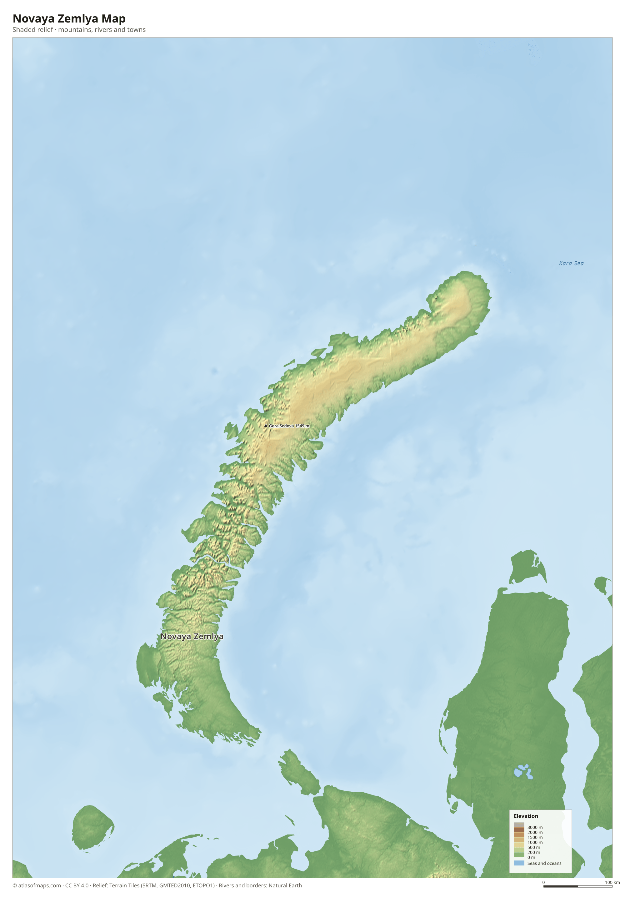Novaya Zemlya Map
