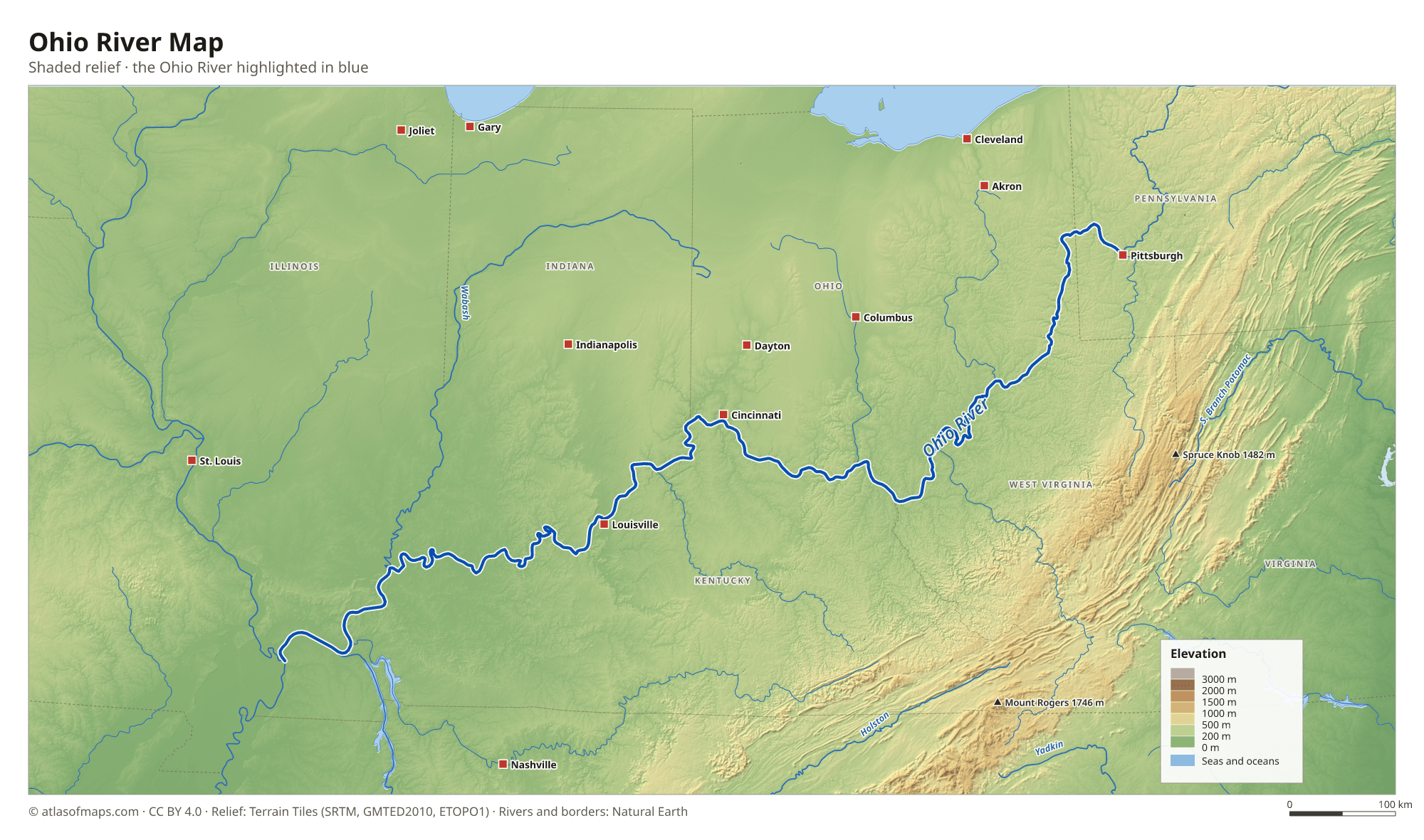 Ohio River Map