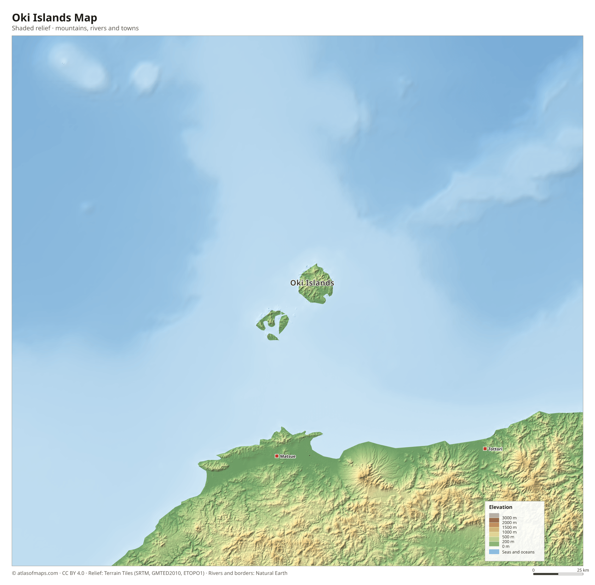 Oki Islands Map