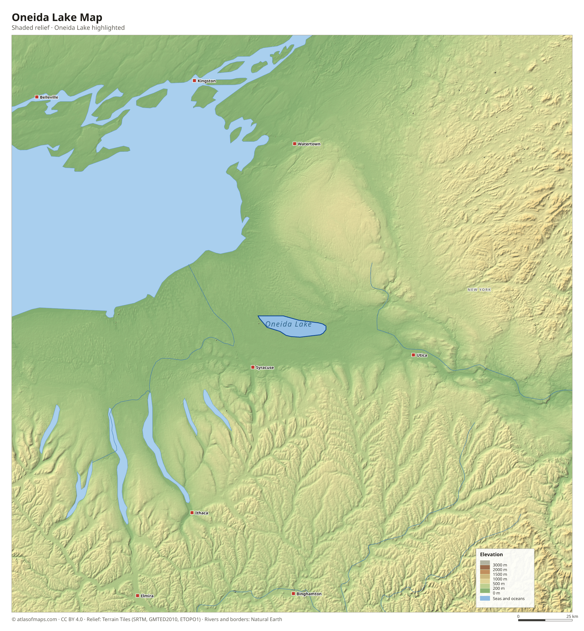 Oneida Lake Map