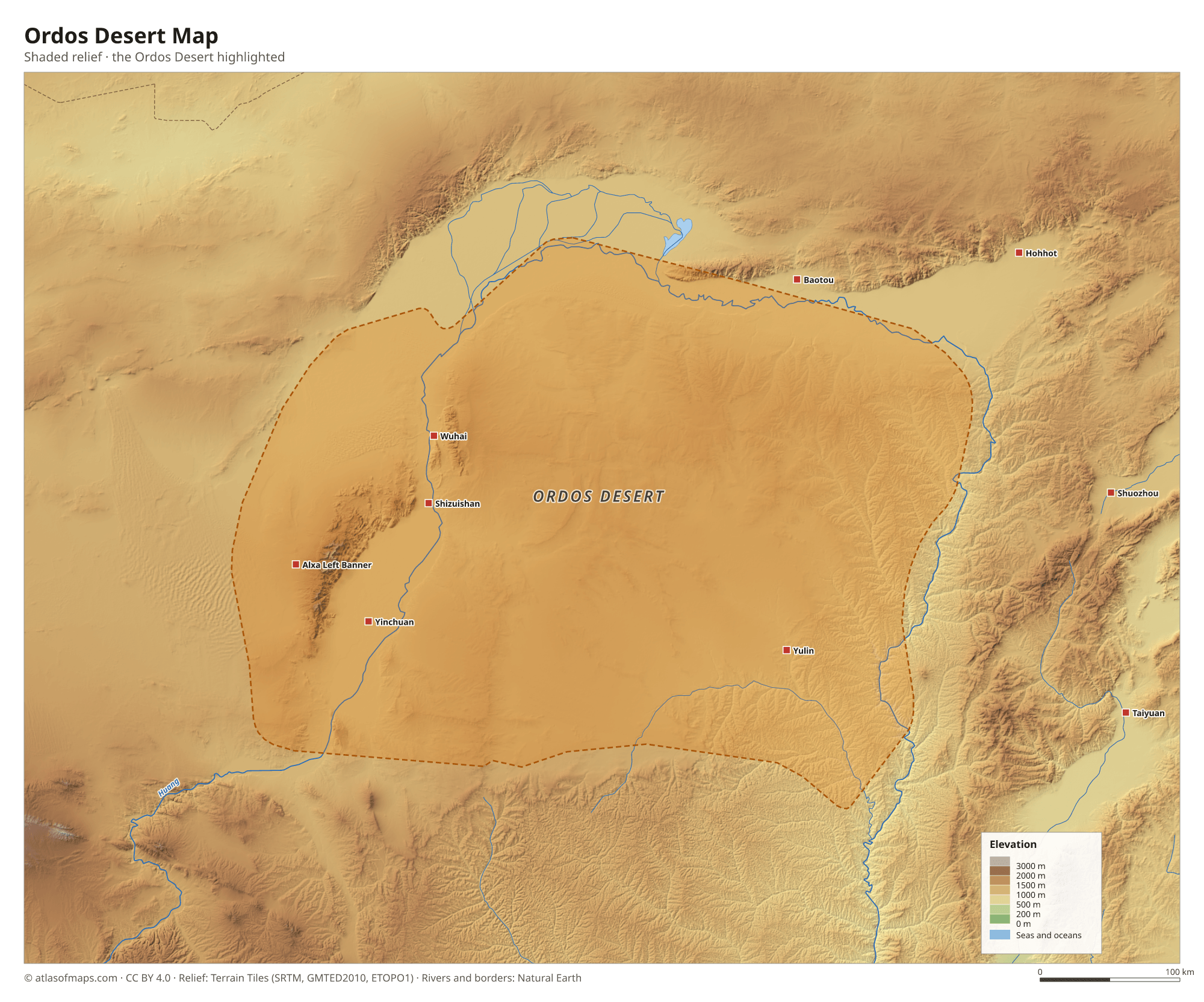 Ordos Desert Map