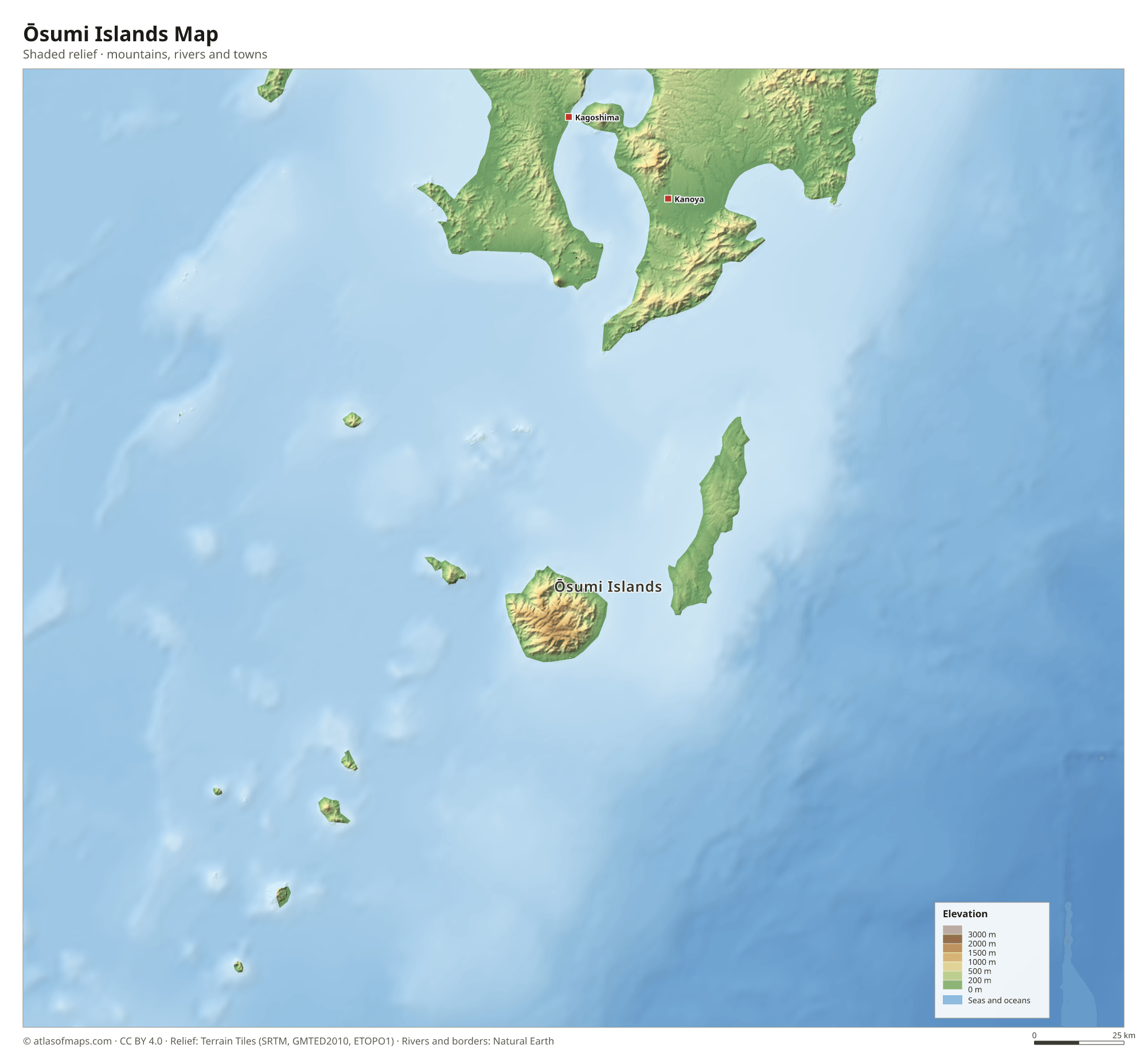 Ōsumi Islands Map