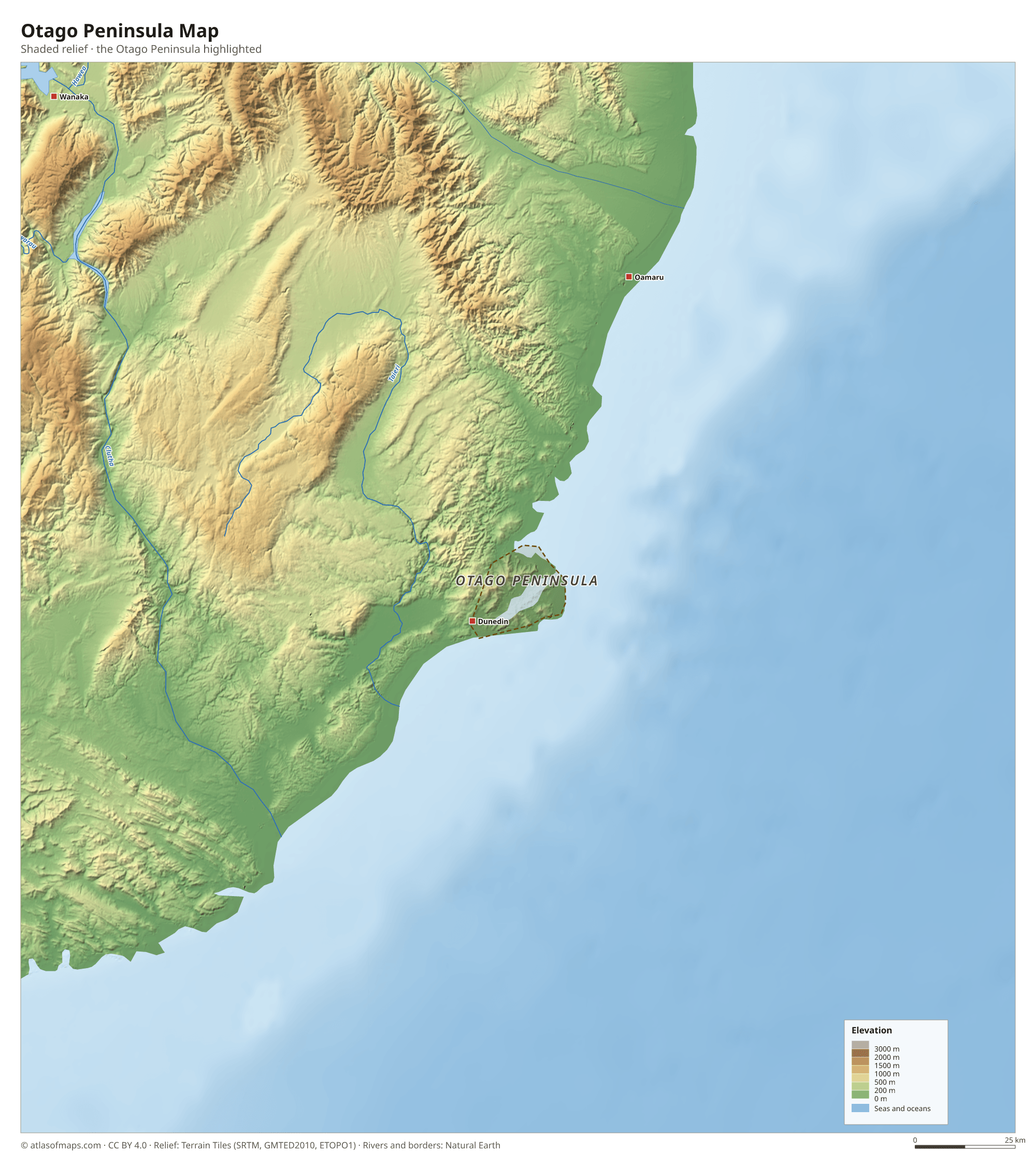 Otago Peninsula Map