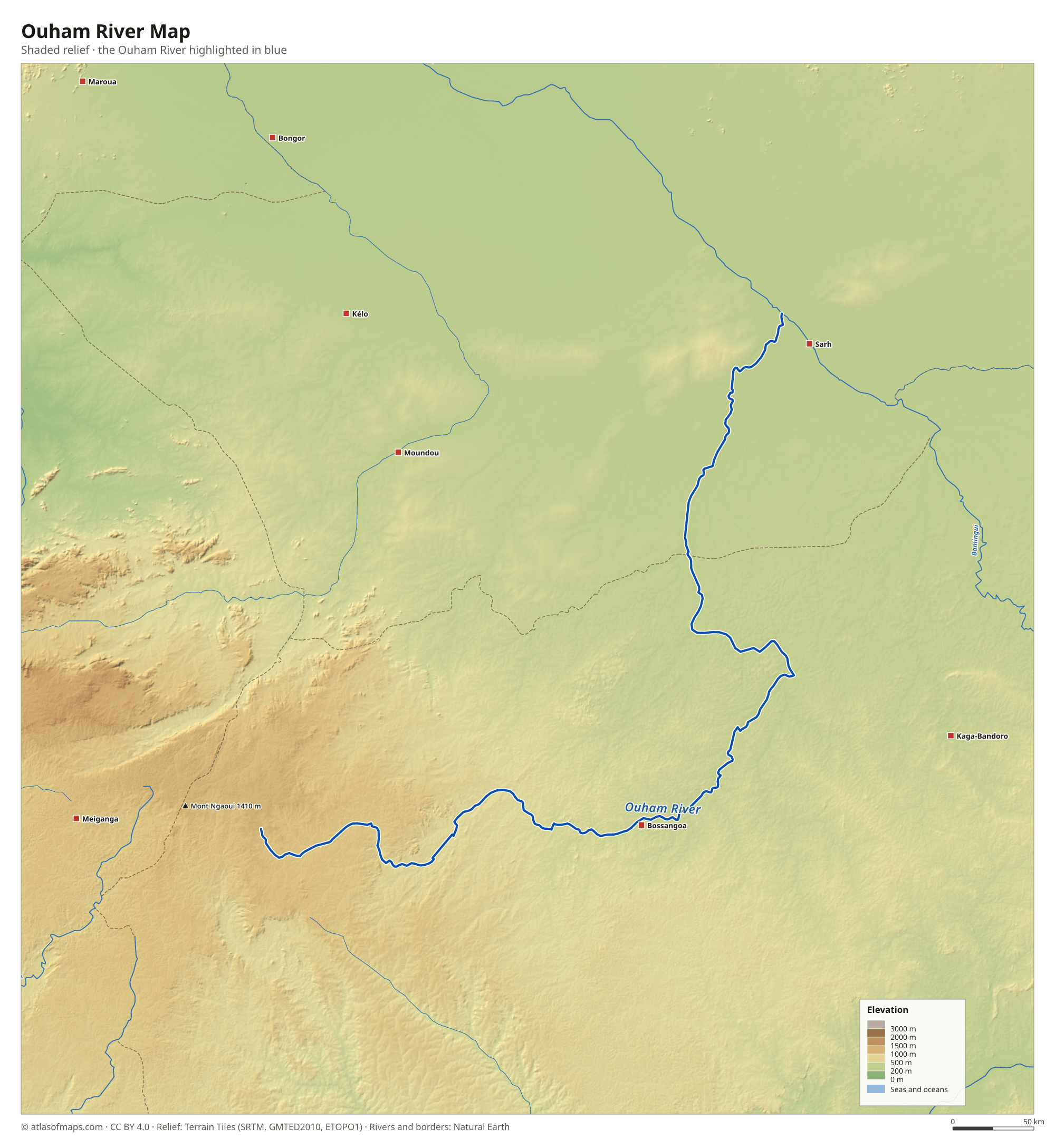 Ouham River Map