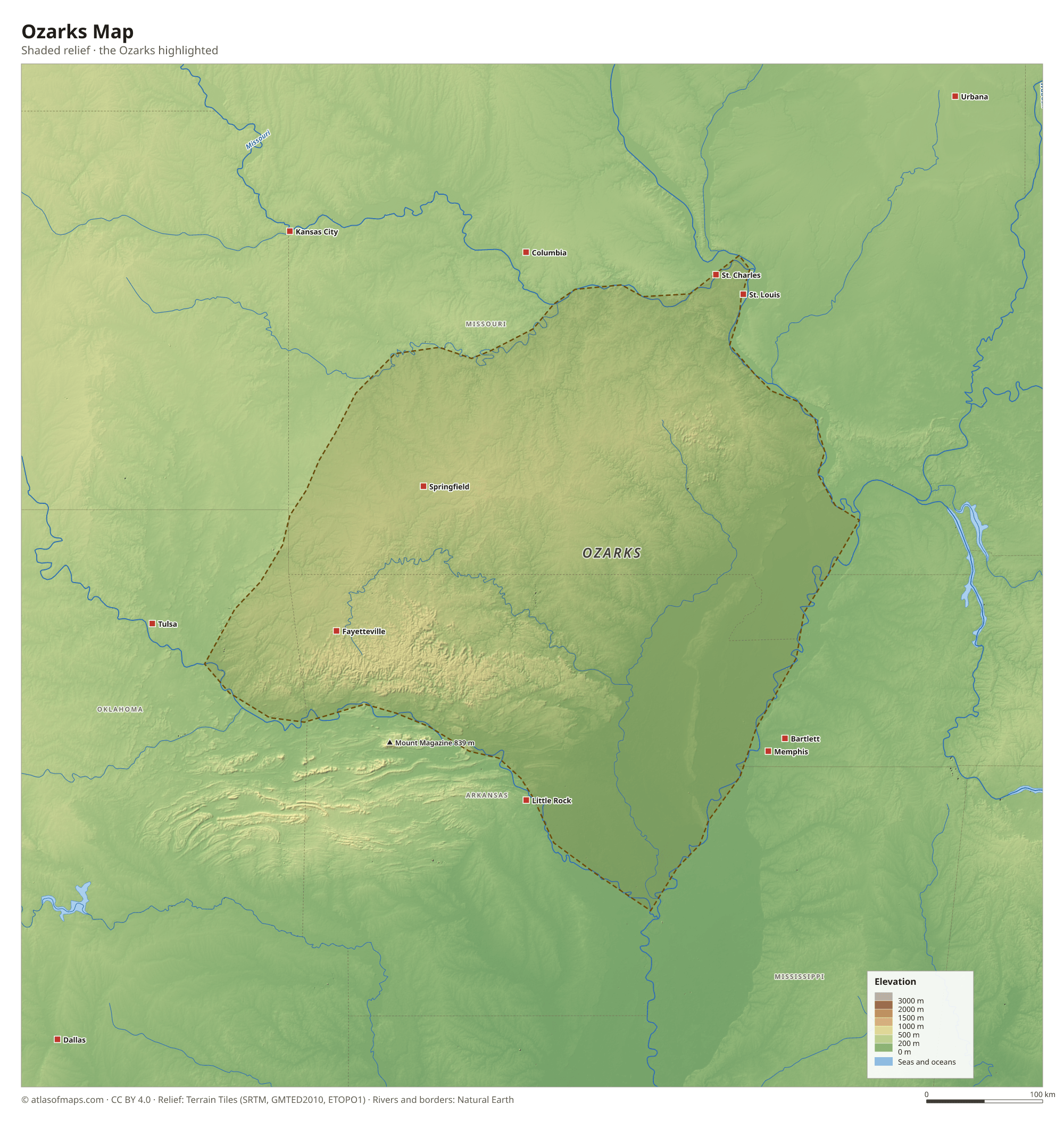 Ozarks Map