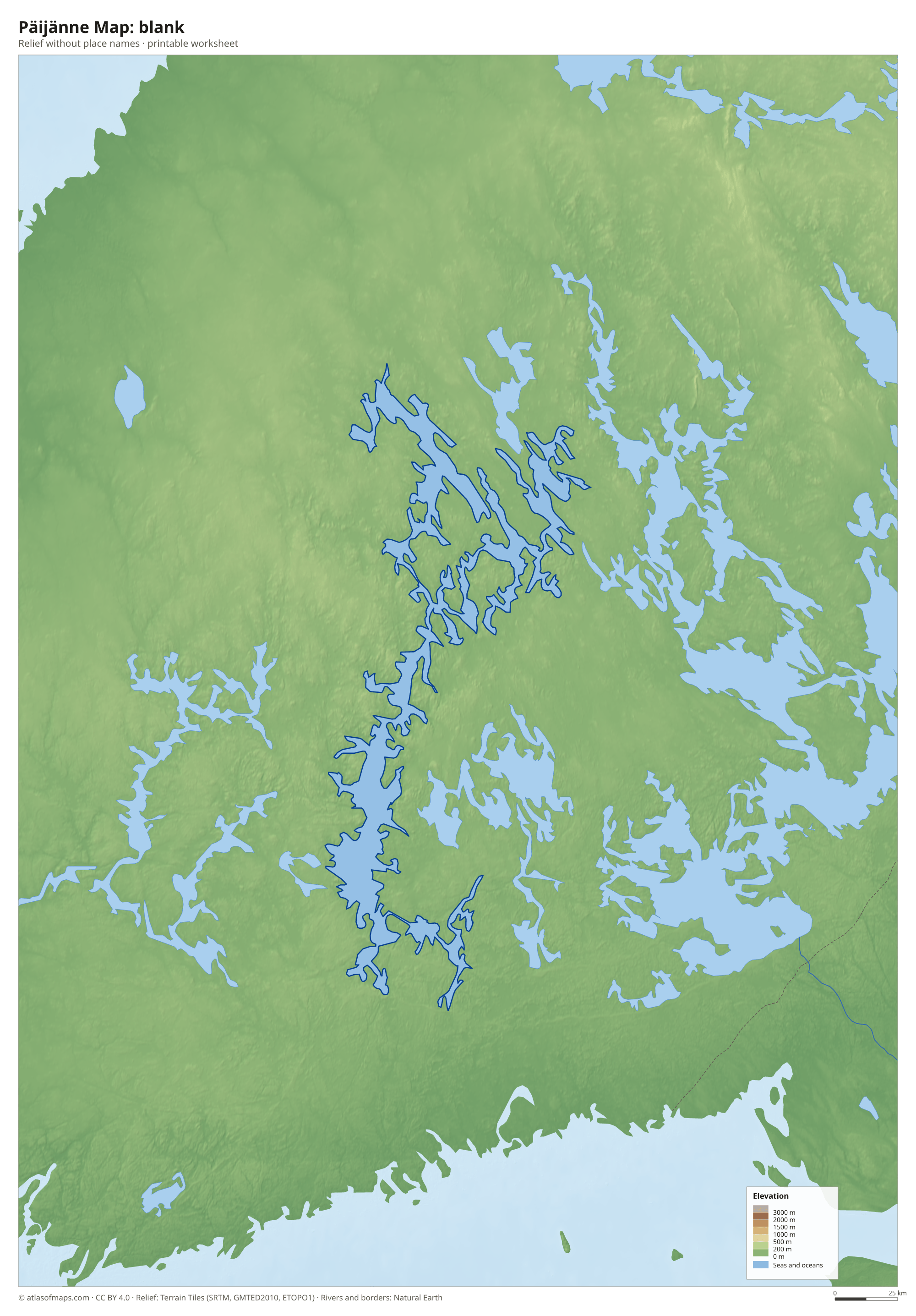 Päijänne Map without names