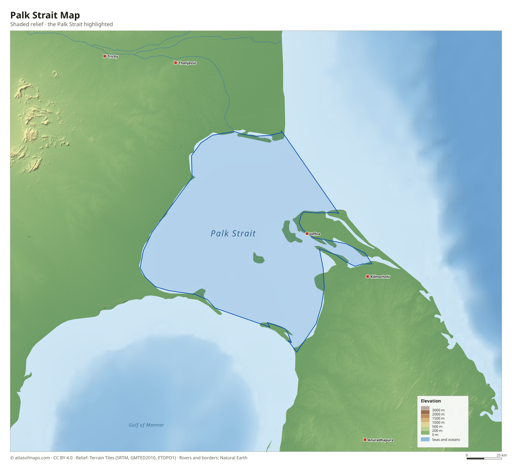 Palk Strait Map