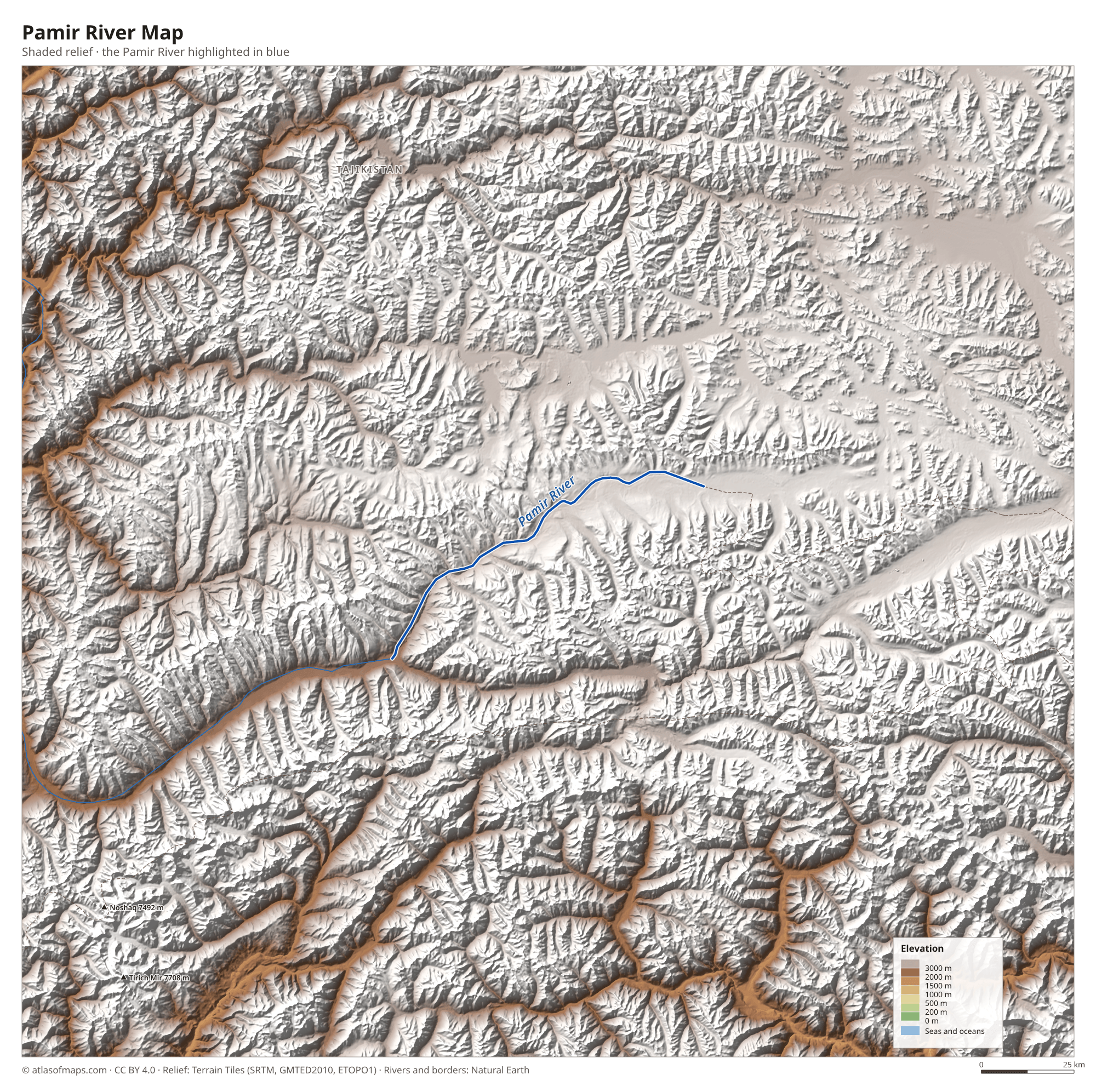 Pamir River Map