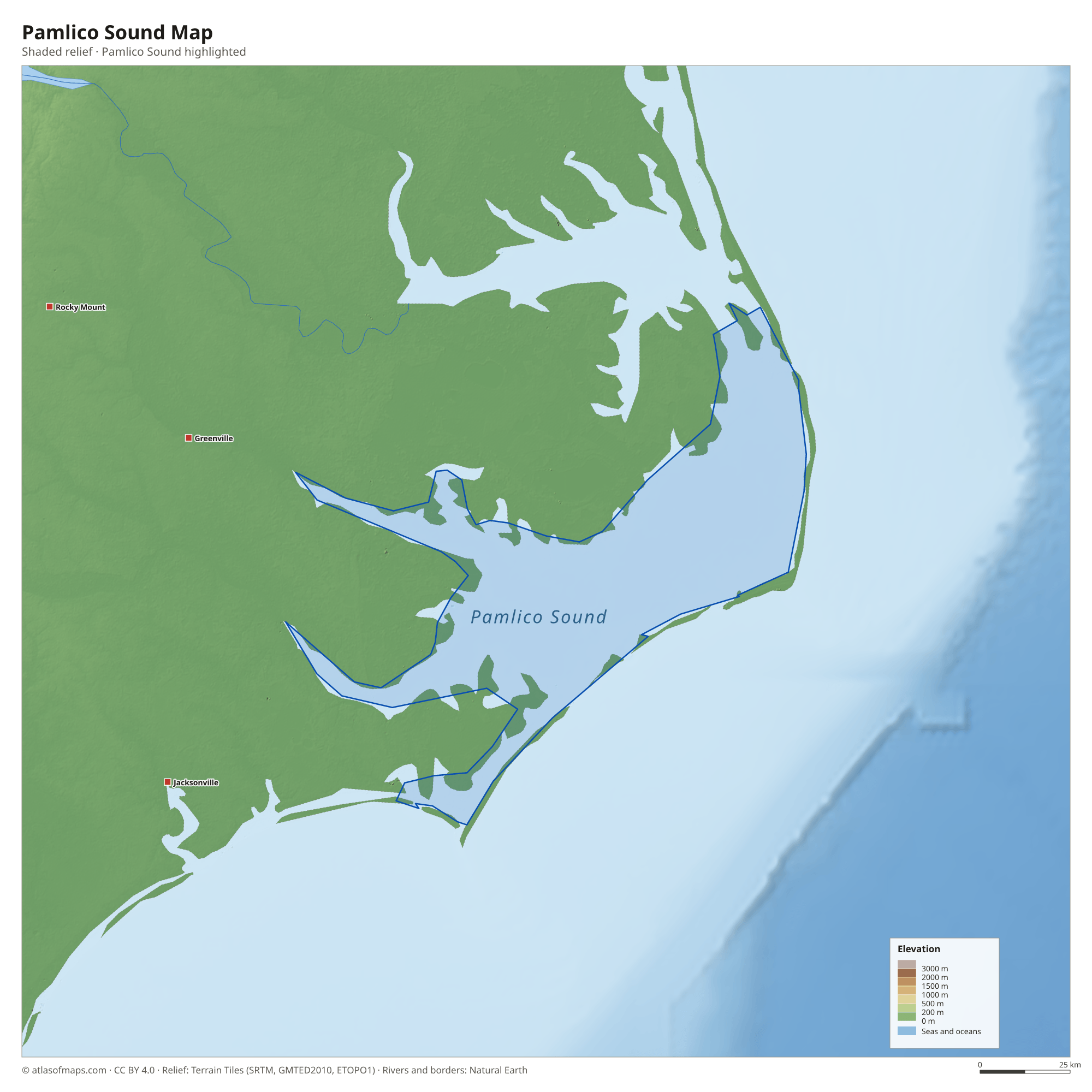 Pamlico Sound Map