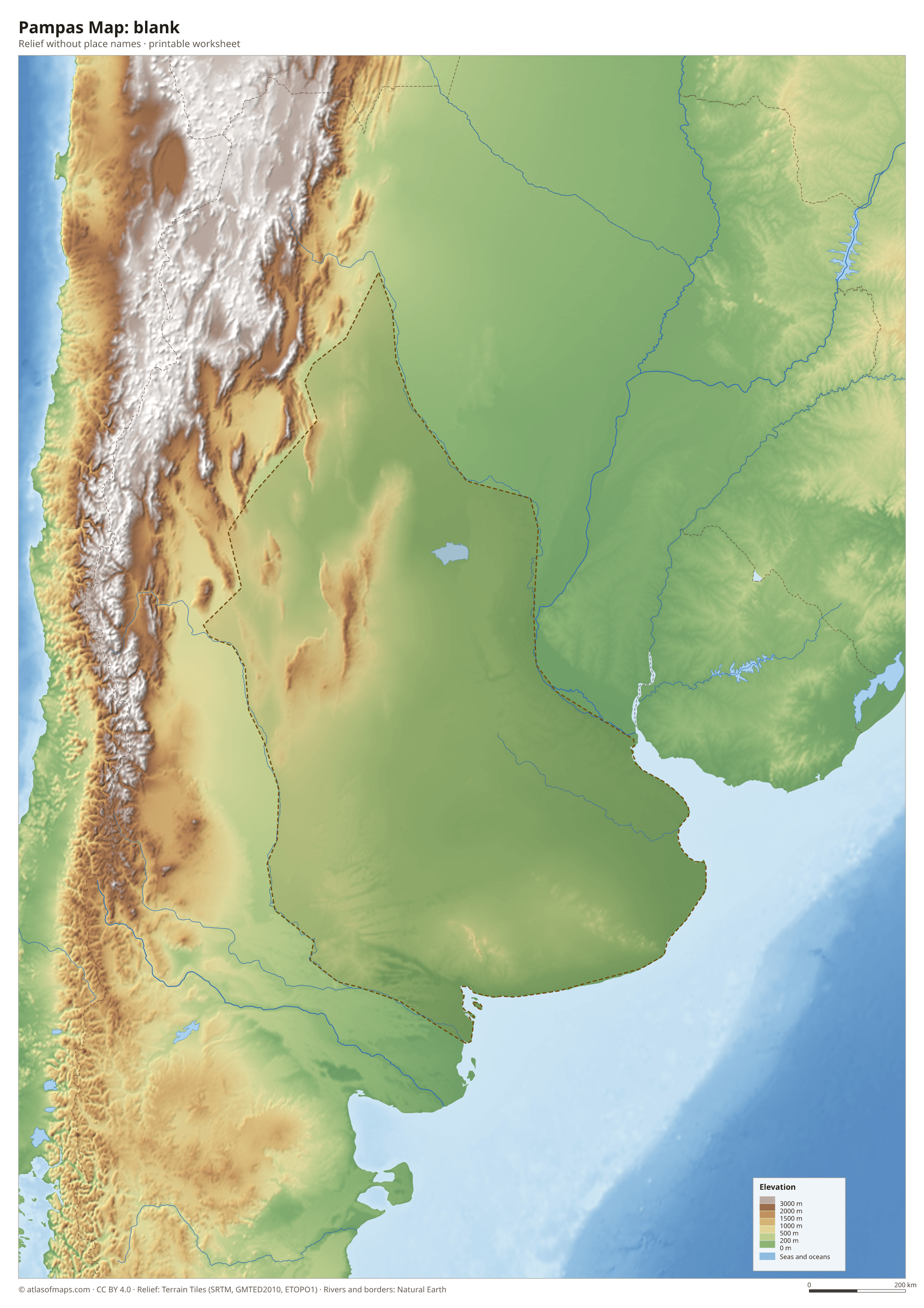 Pampas Map without names