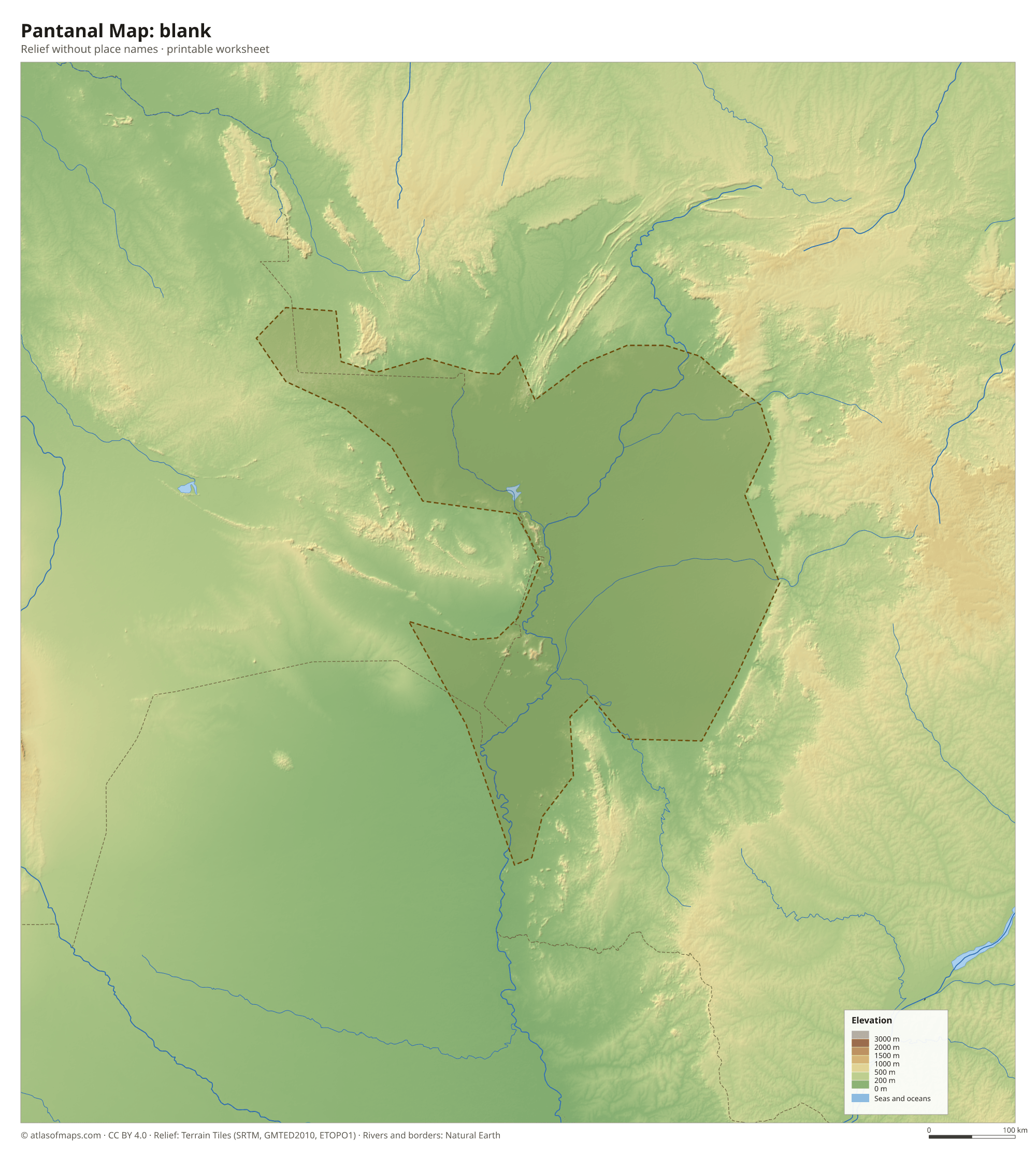 Pantanal Map without names