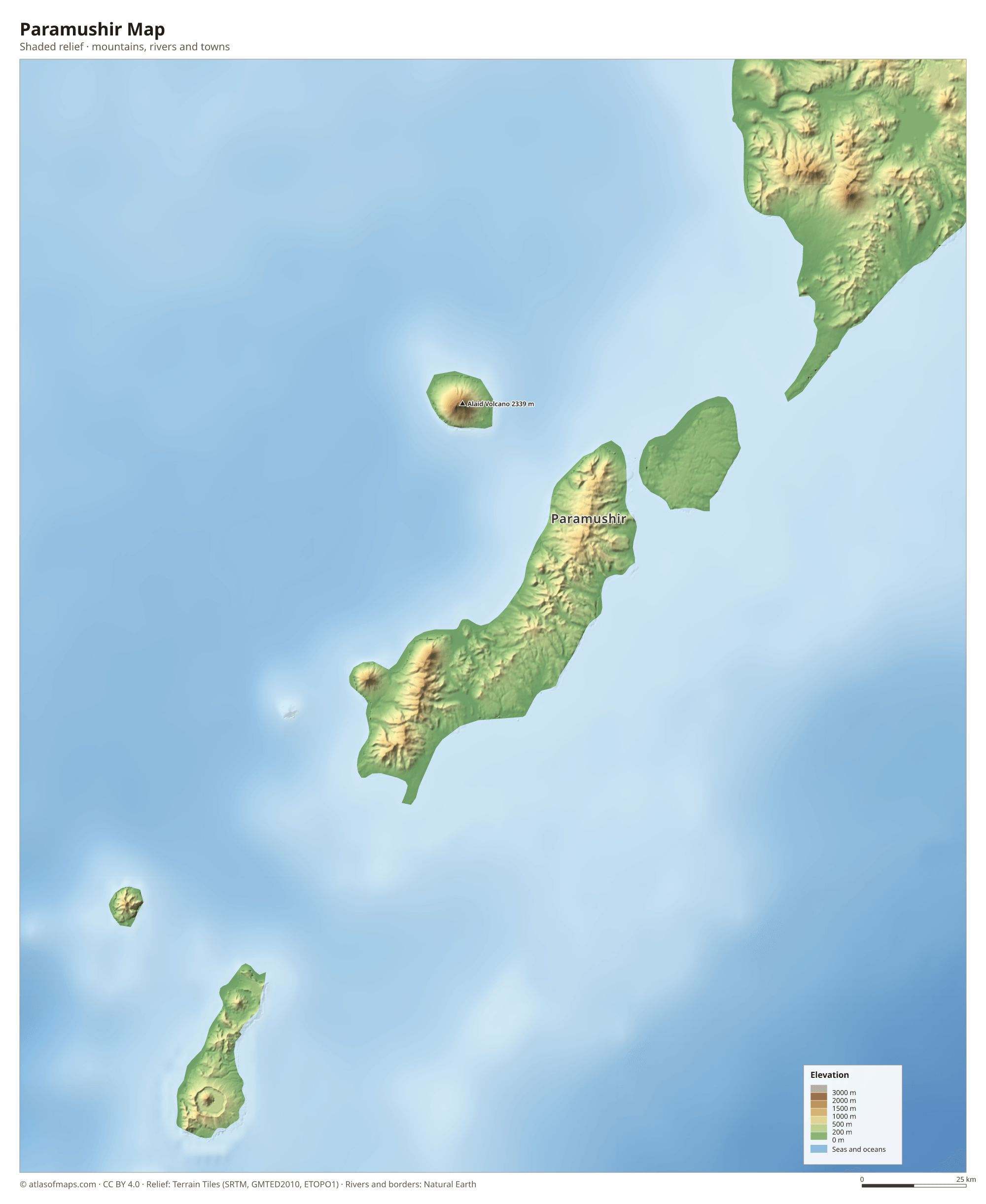 Paramushir Map