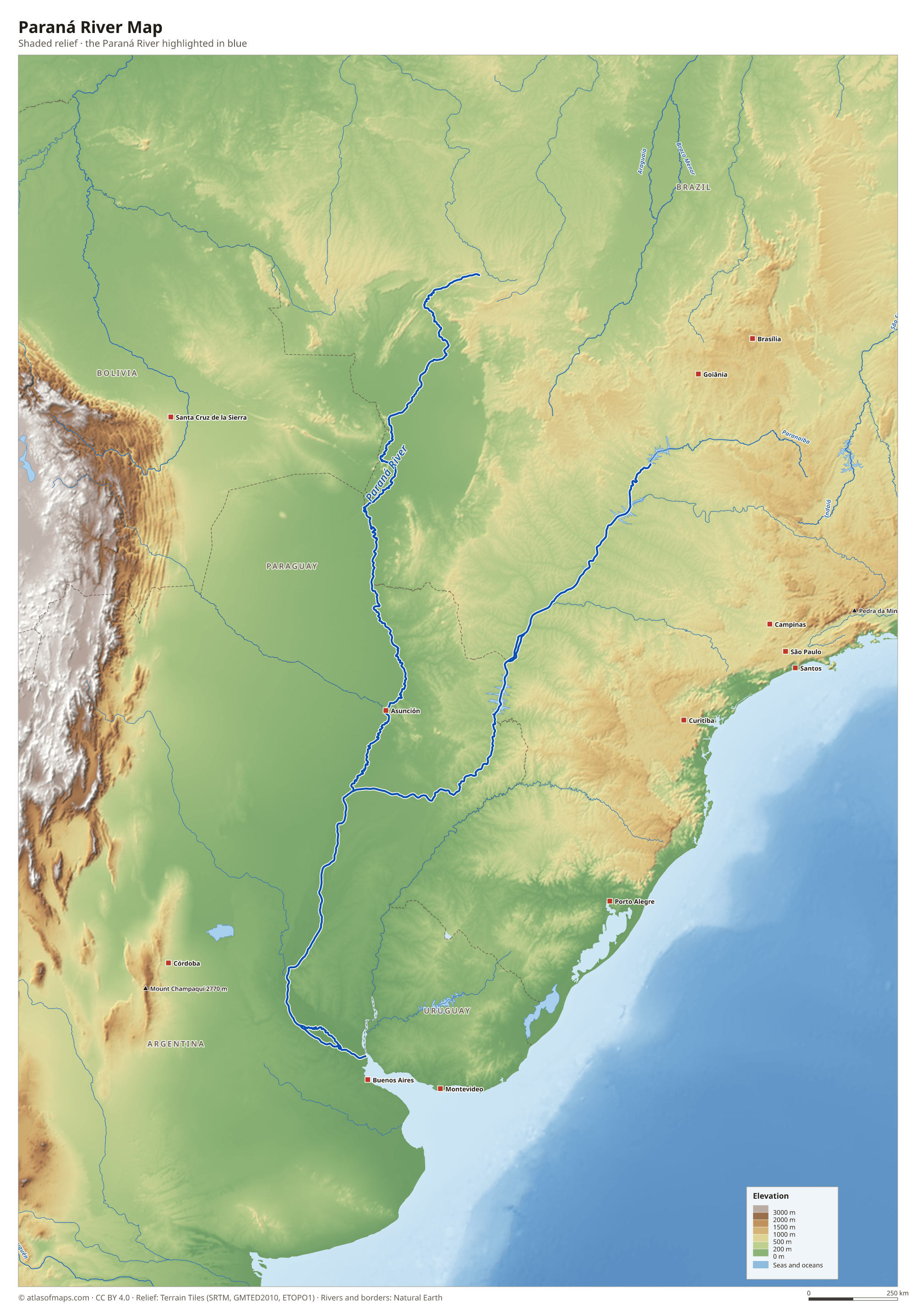 Paraná River Map