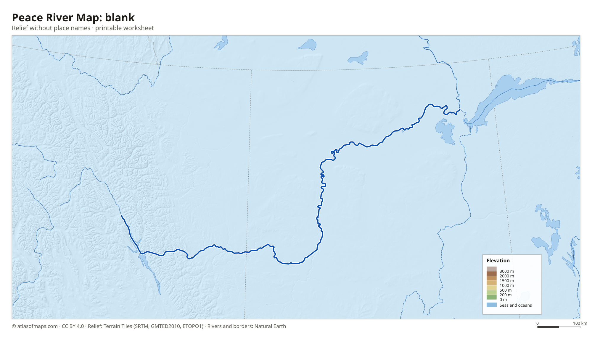 Peace River Map without names