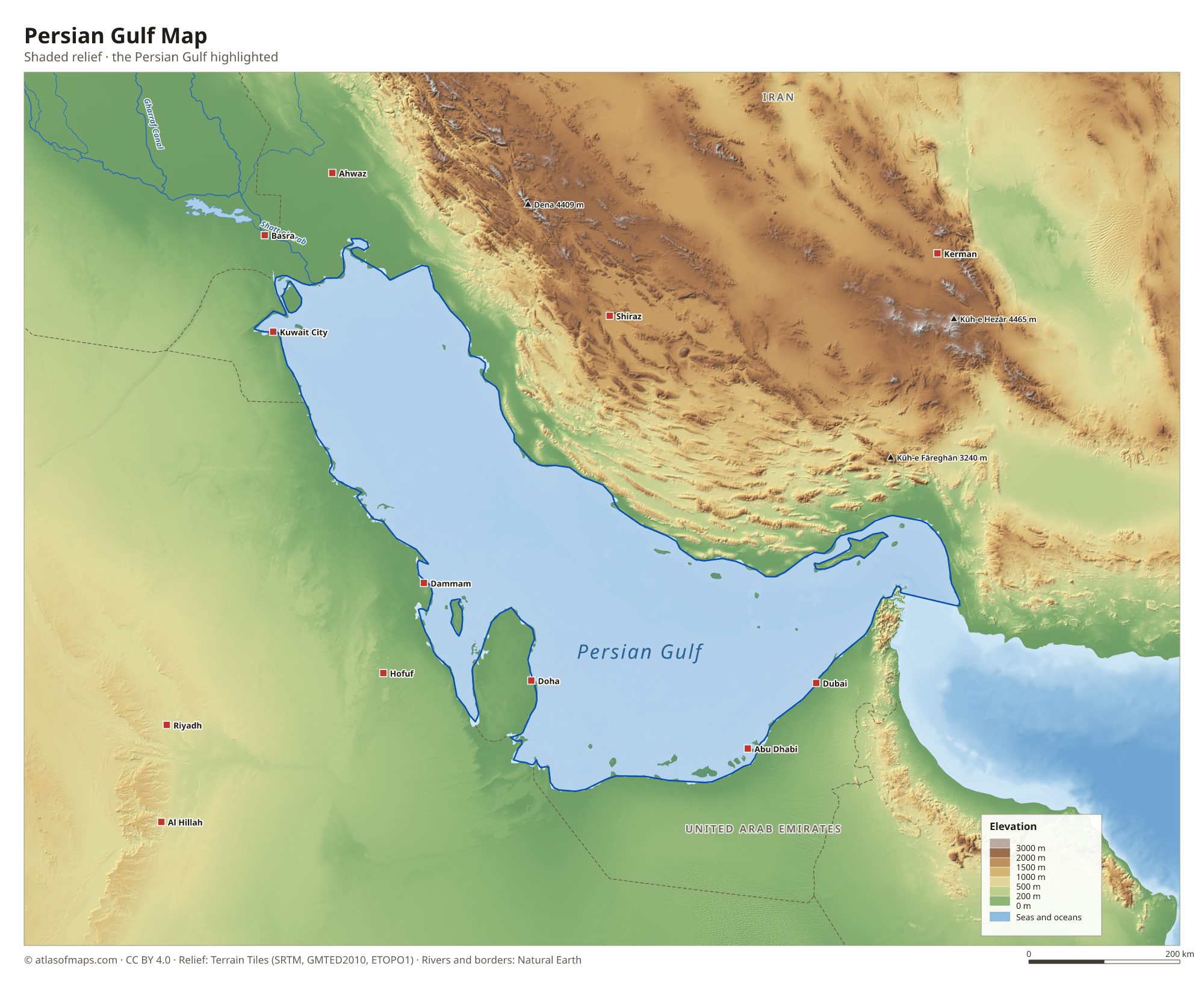 Persian Gulf Map