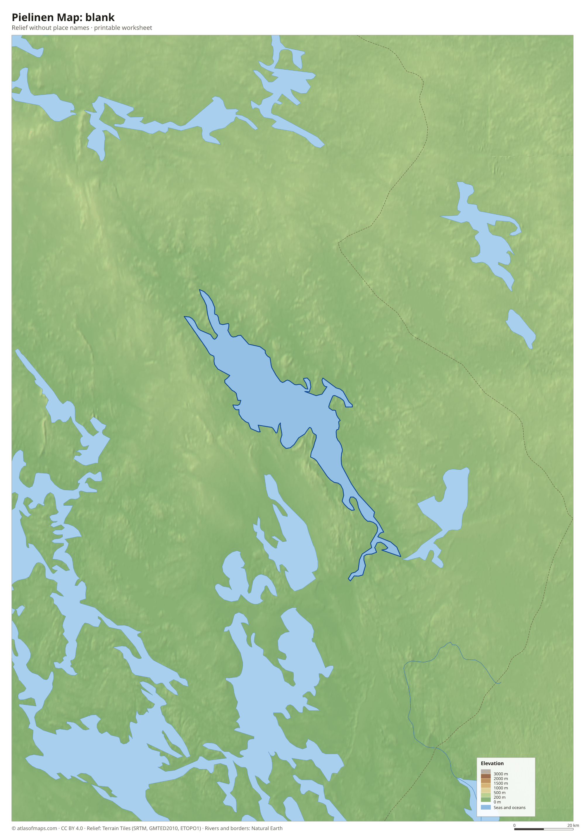 Pielinen Map without names