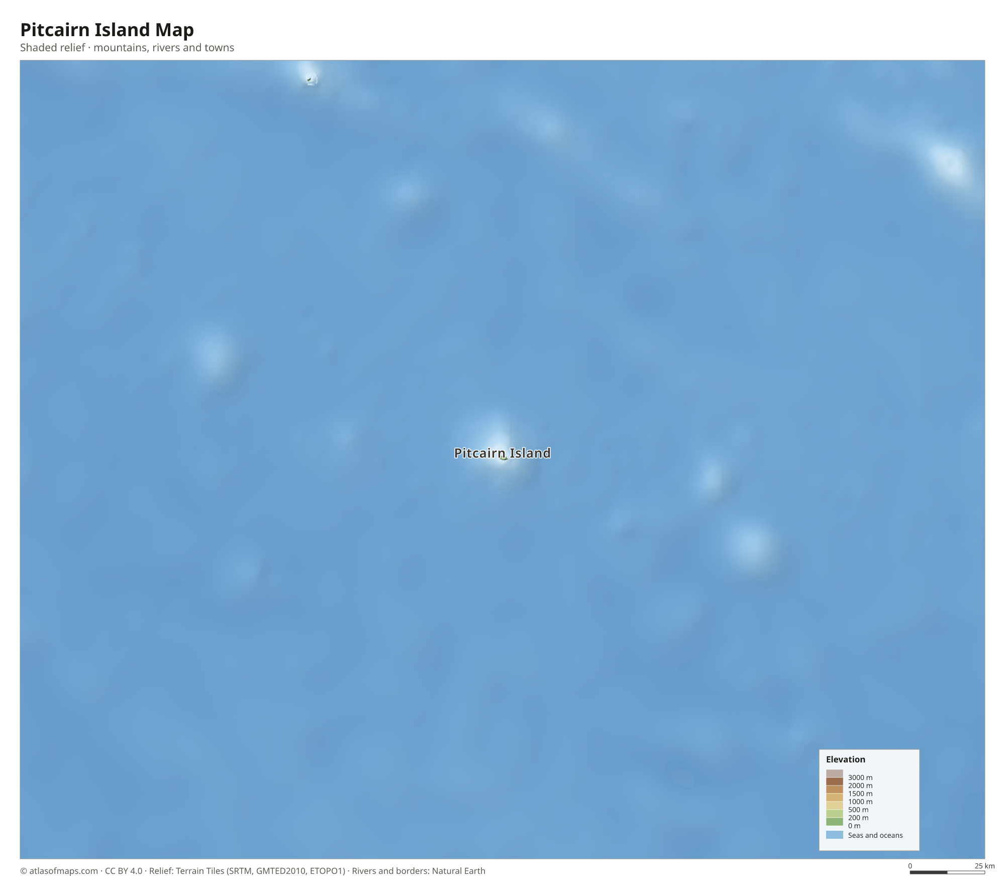 Pitcairn Island Map