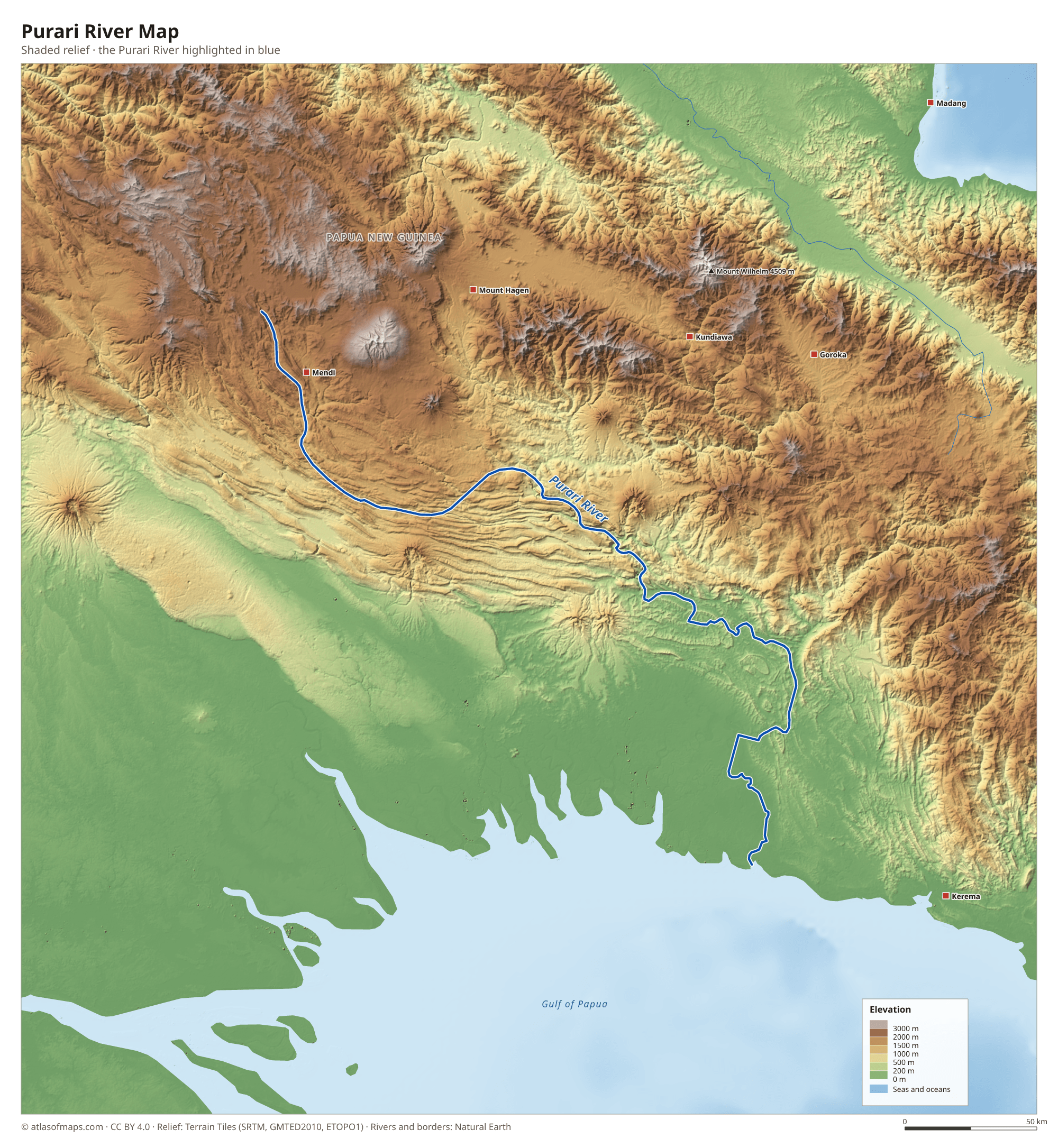 Purari River Map