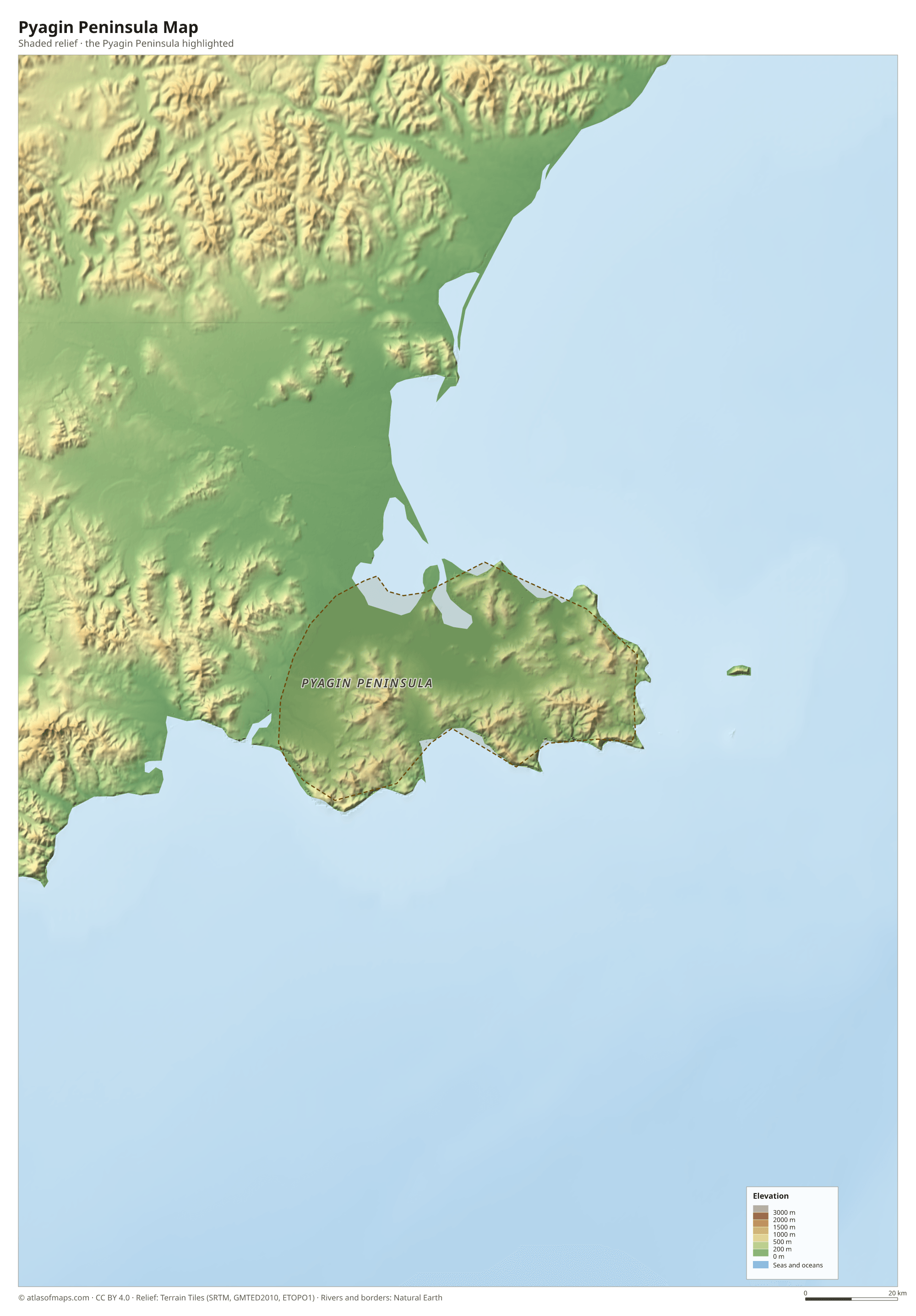 Pyagin Peninsula Map