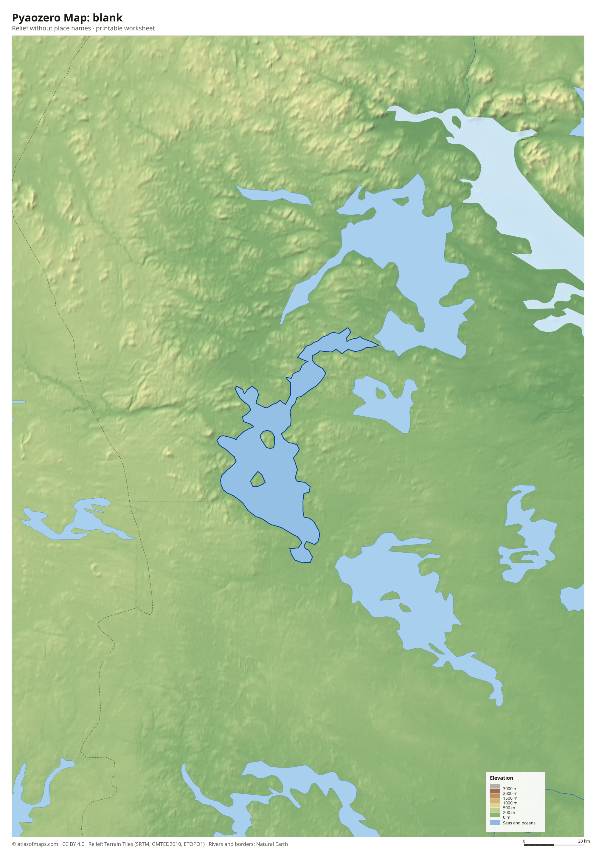 Pyaozero Map without names