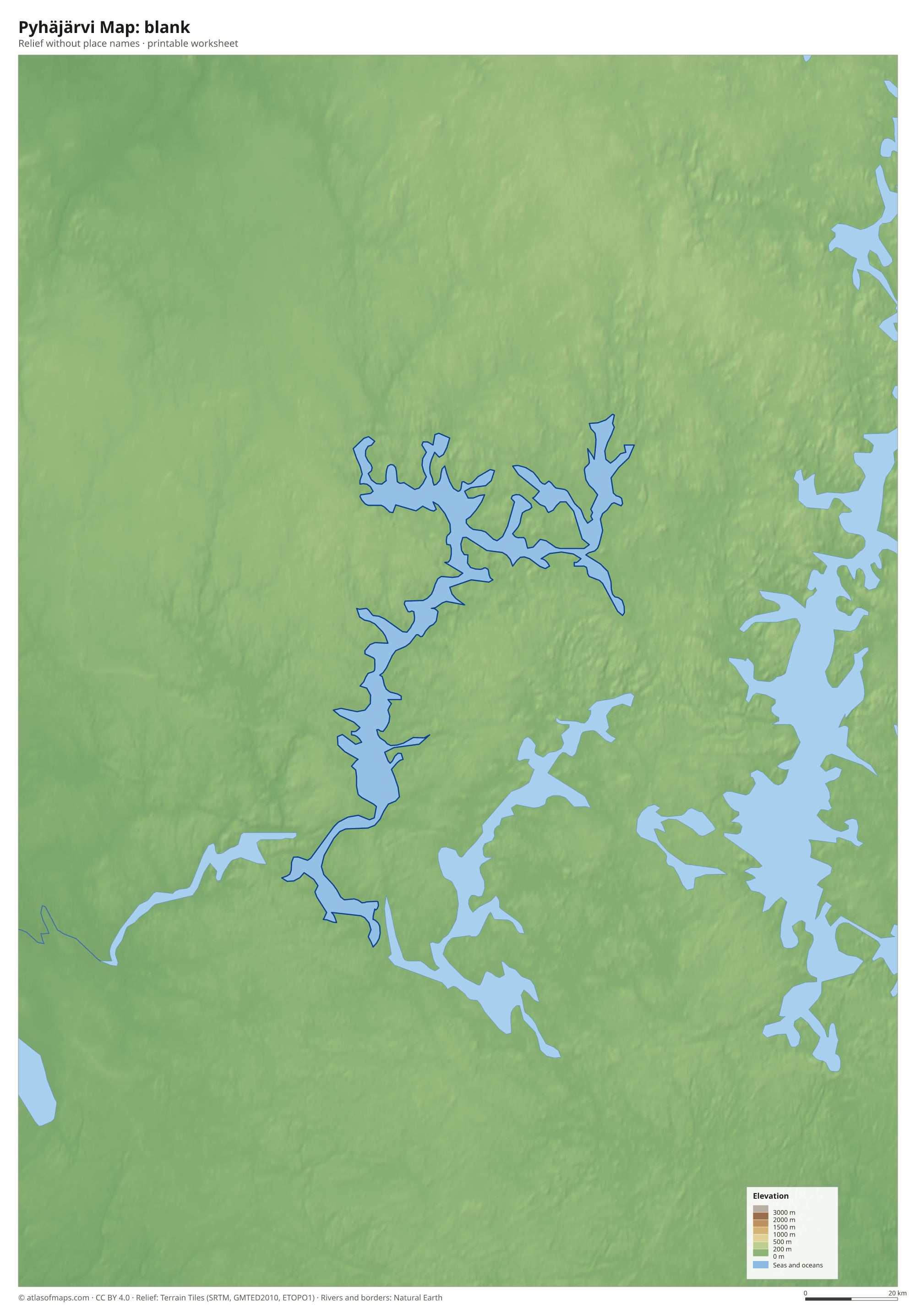 Pyhäjärvi Map without names