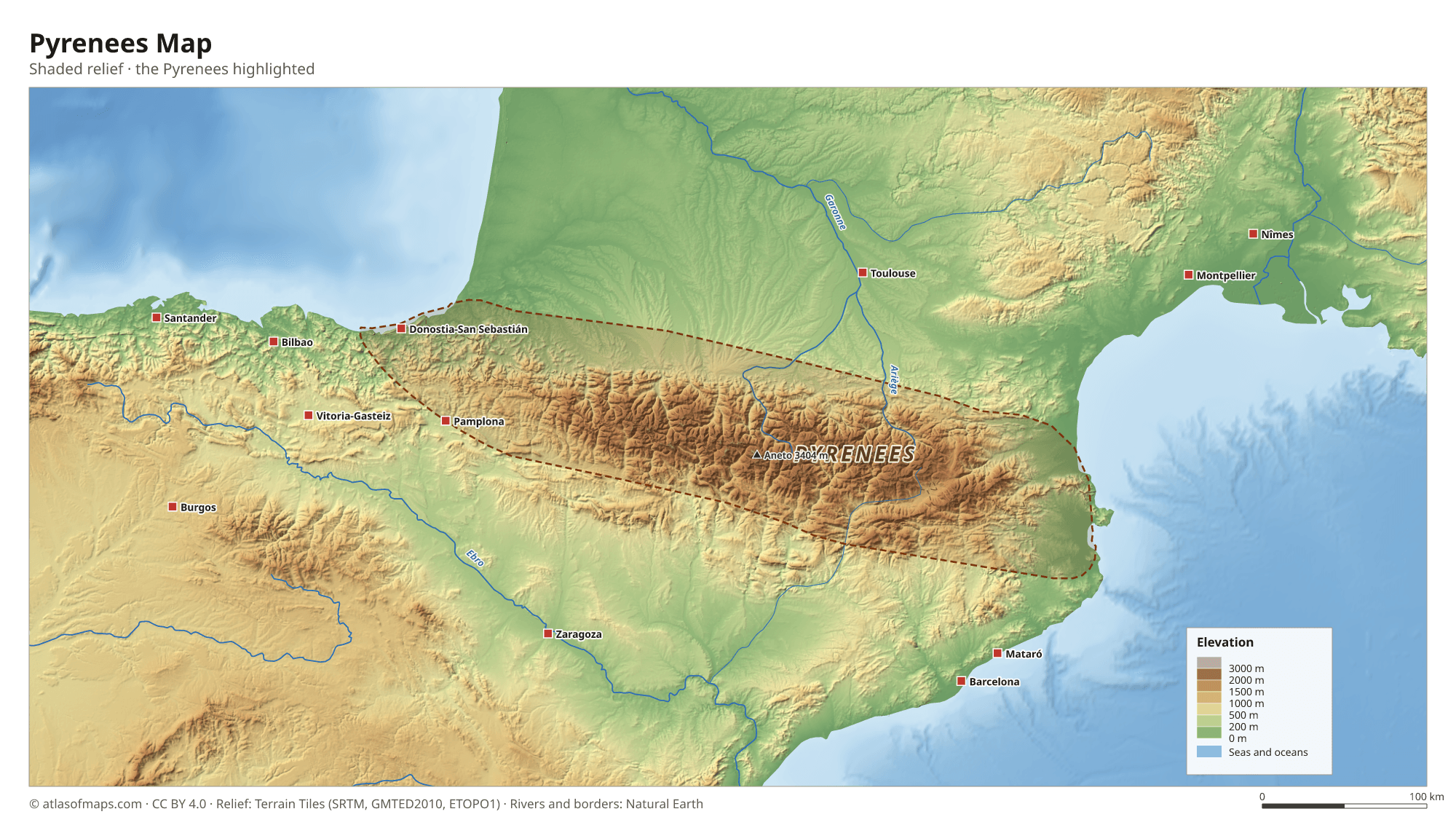 Pyrenees Map