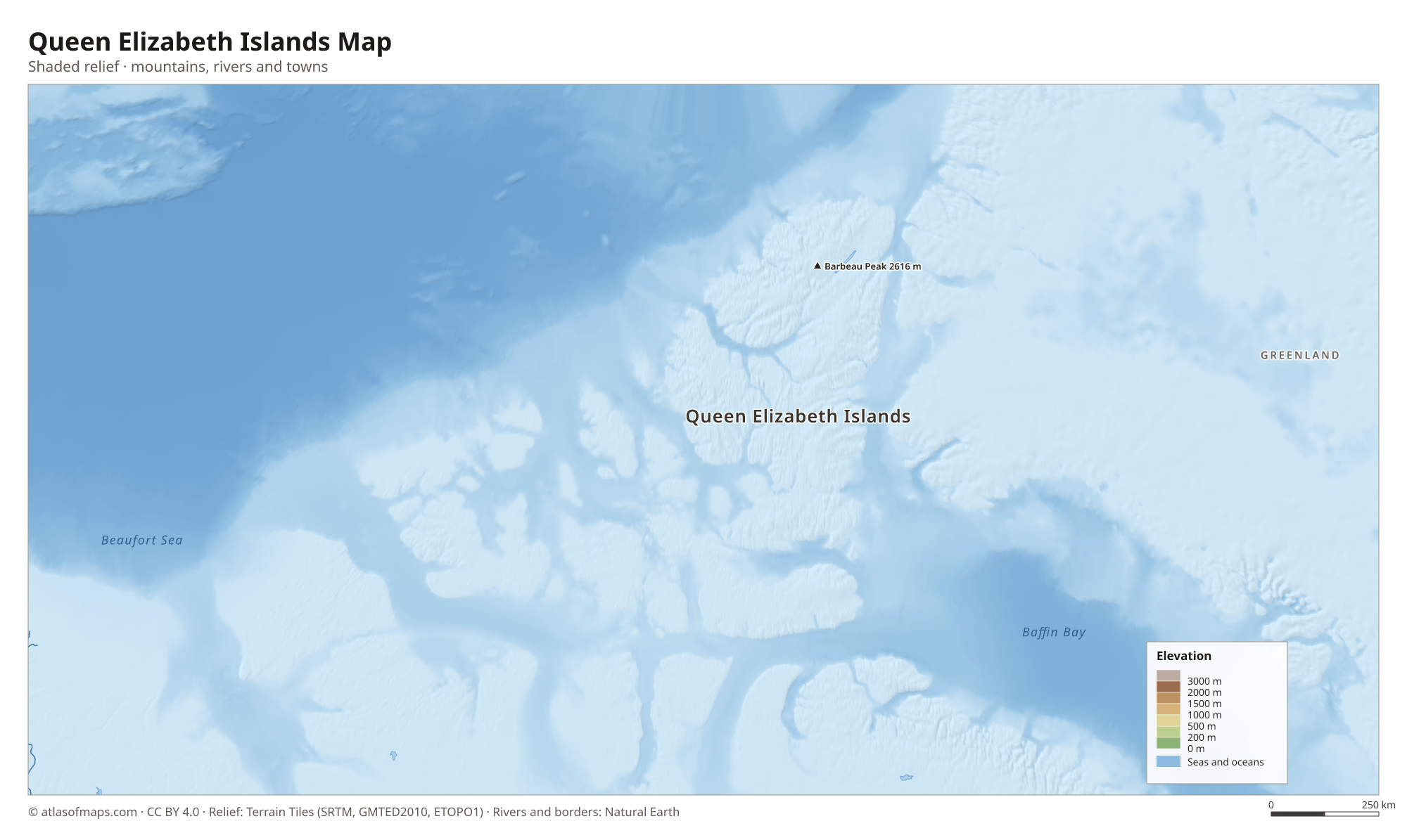 Queen Elizabeth Islands Map