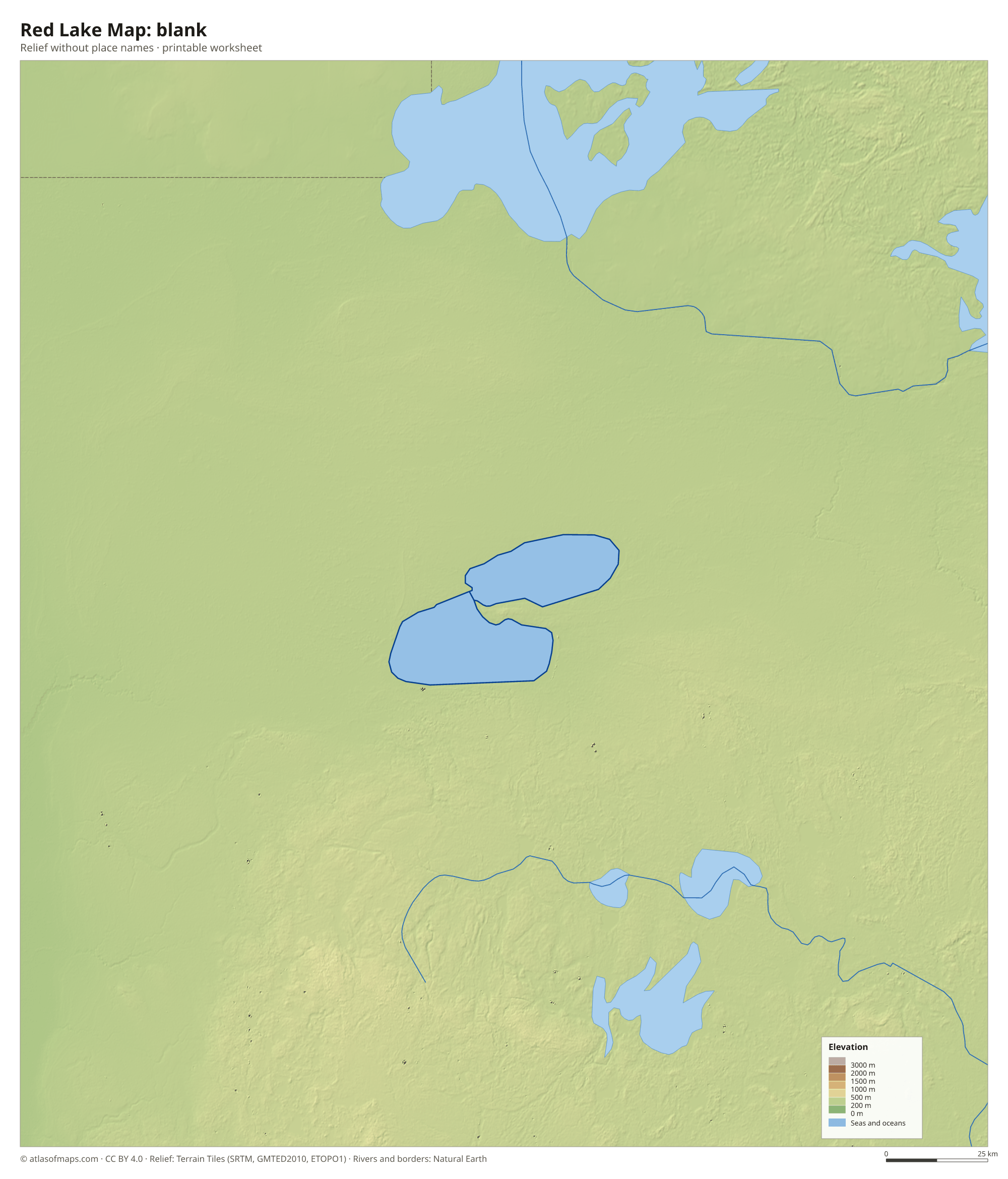 Red Lake Map without names