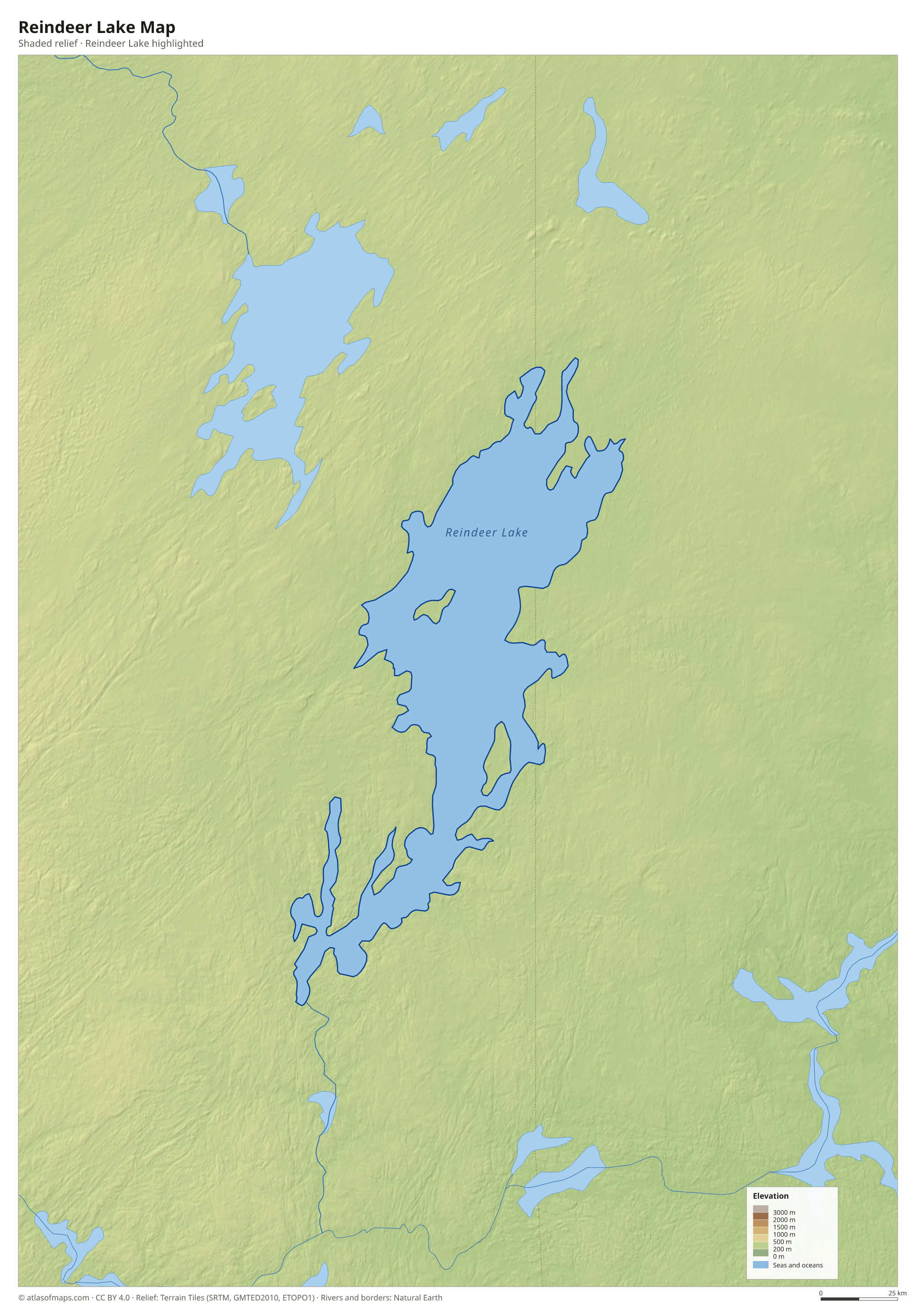 Reindeer Lake Map