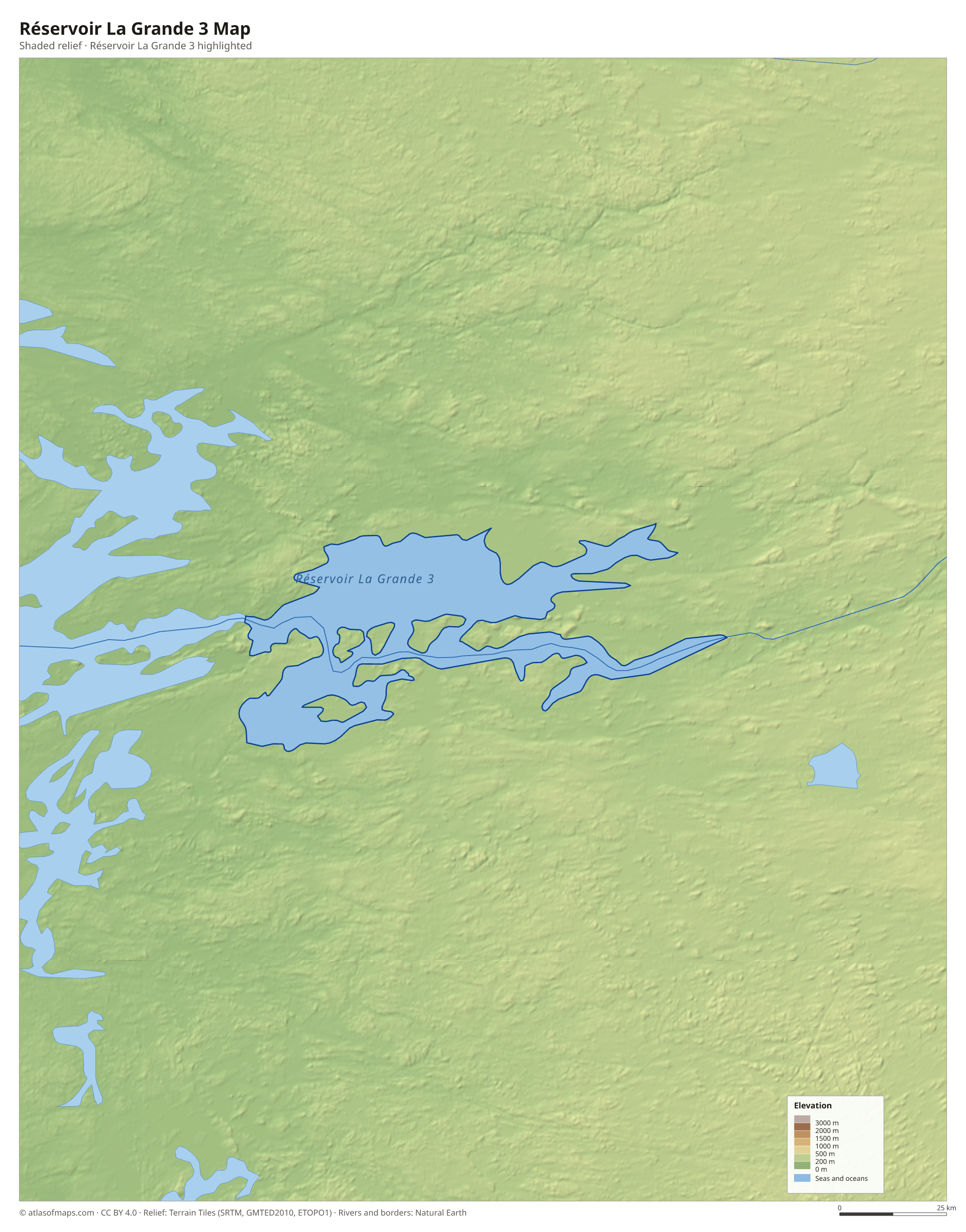 Réservoir La Grande 3 Map
