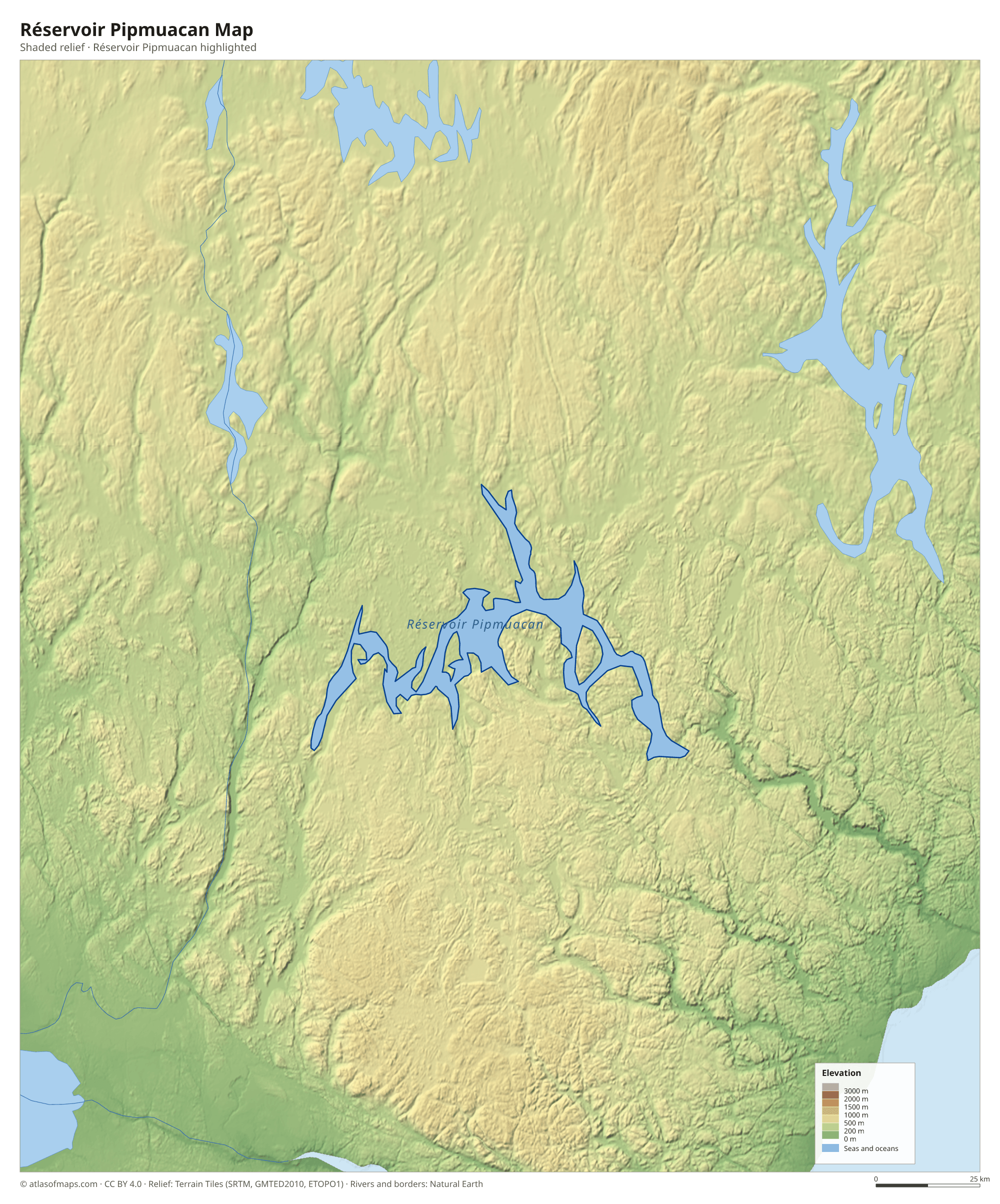Réservoir Pipmuacan Map