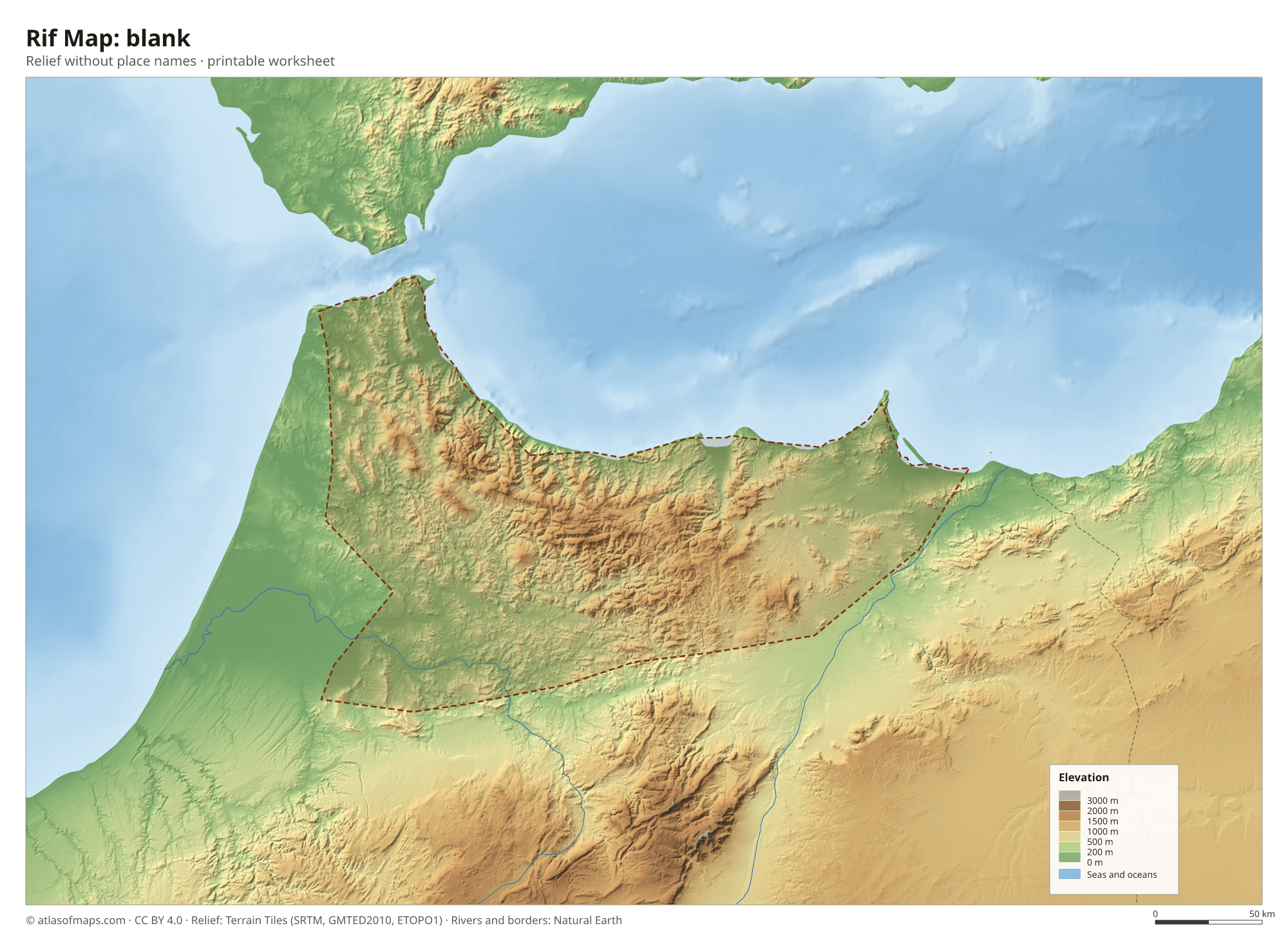 Rif Map without names