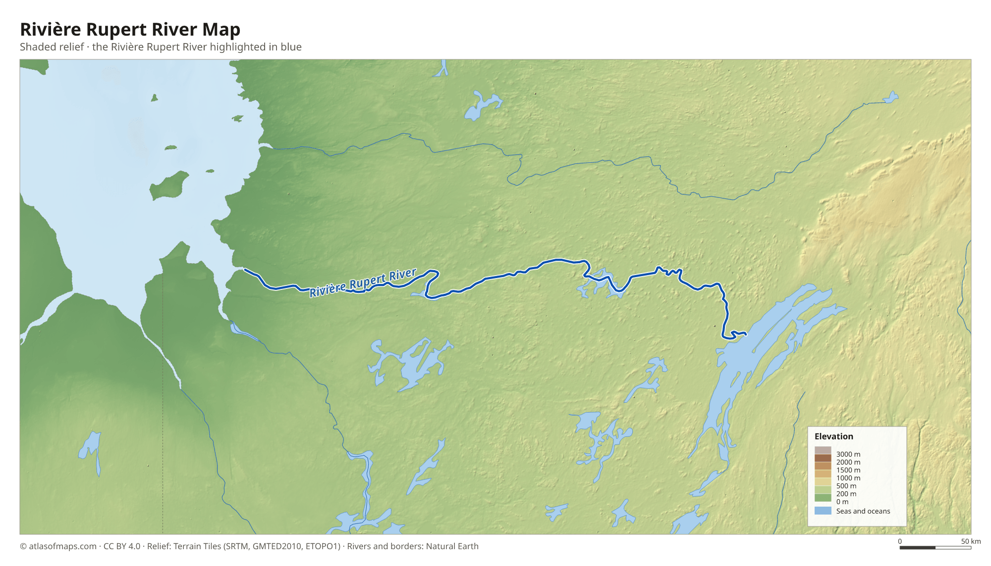Rivière Rupert River Map