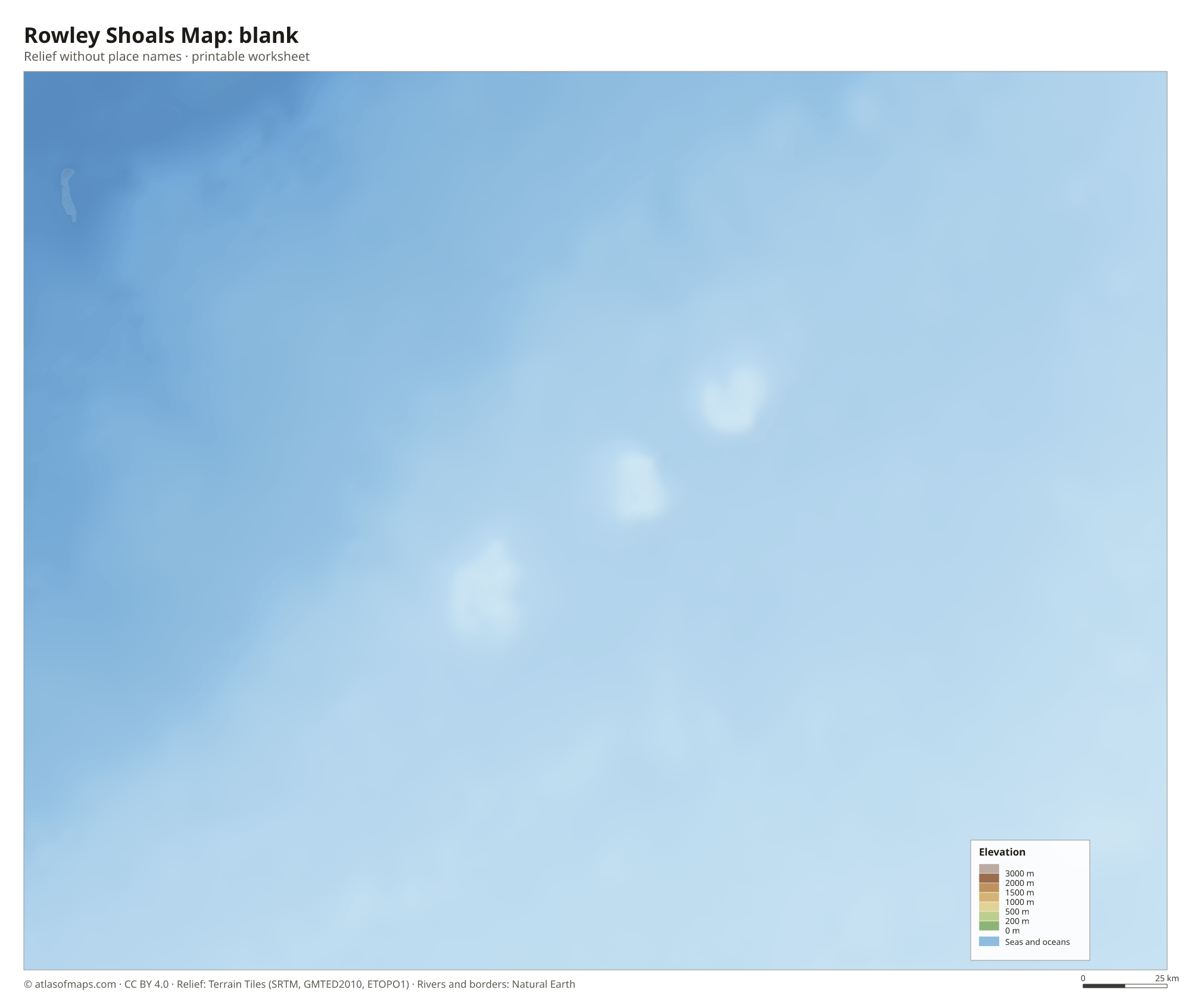 Rowley Shoals Map without names