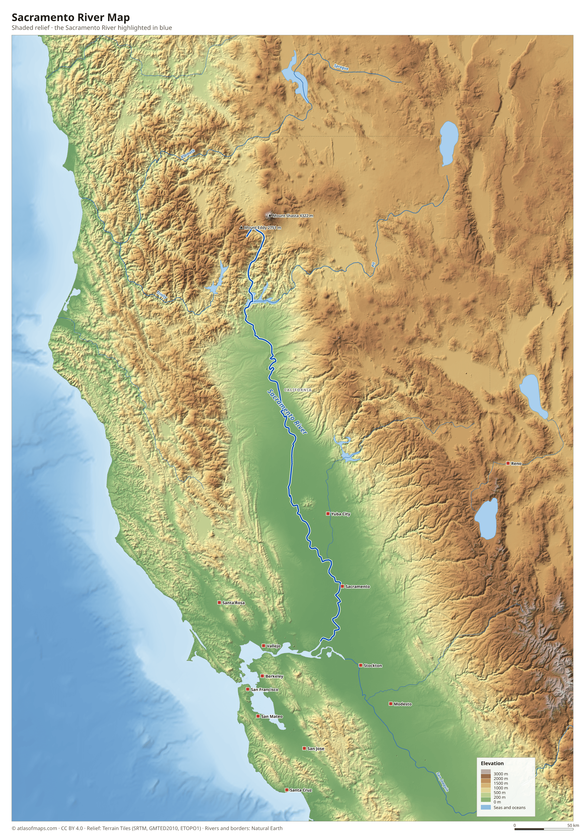 Sacramento River Map