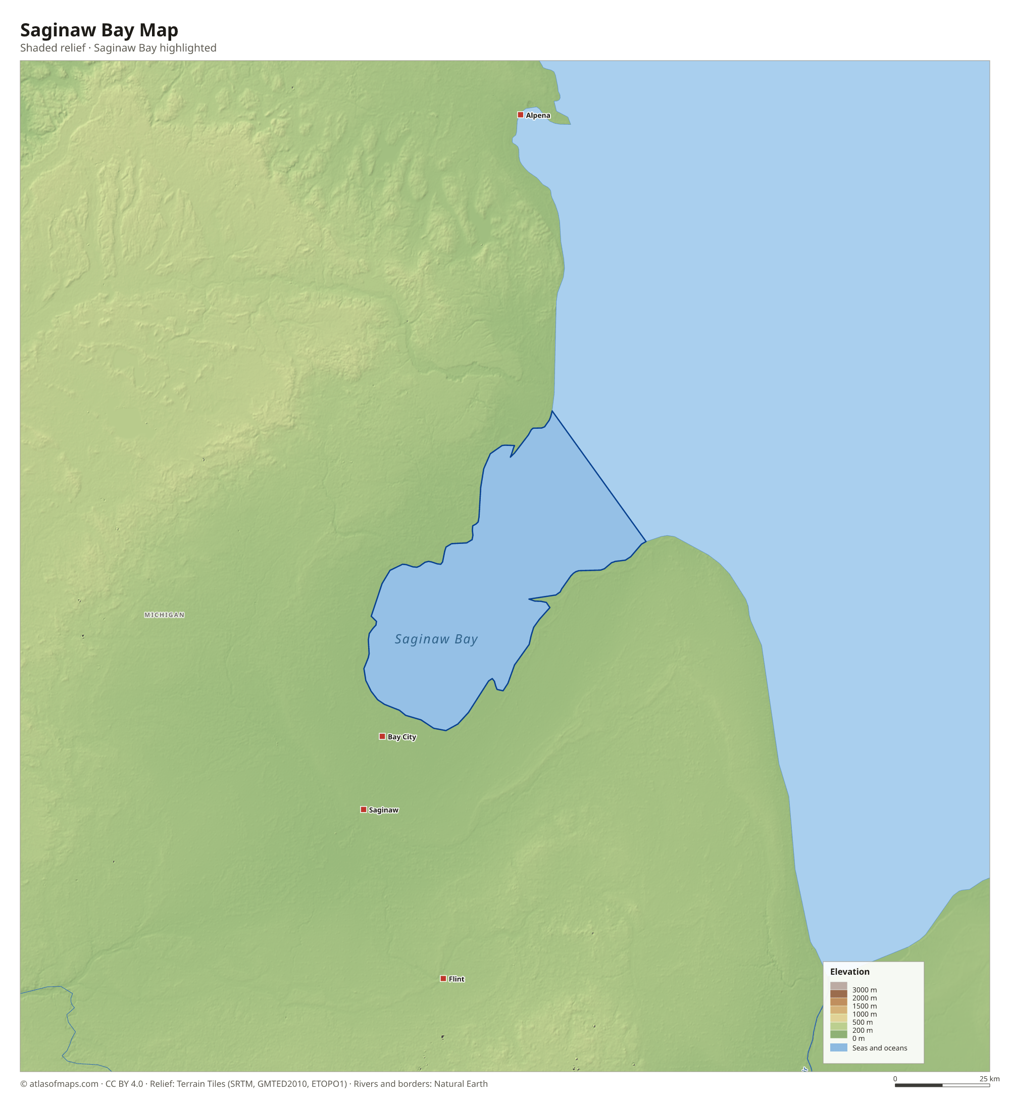 Saginaw Bay Map