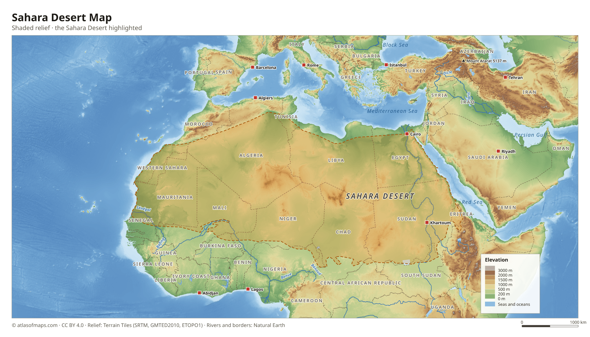 Sahara Desert Map