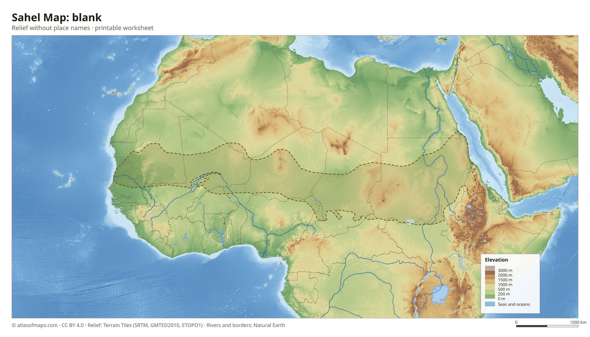 Sahel Map without names